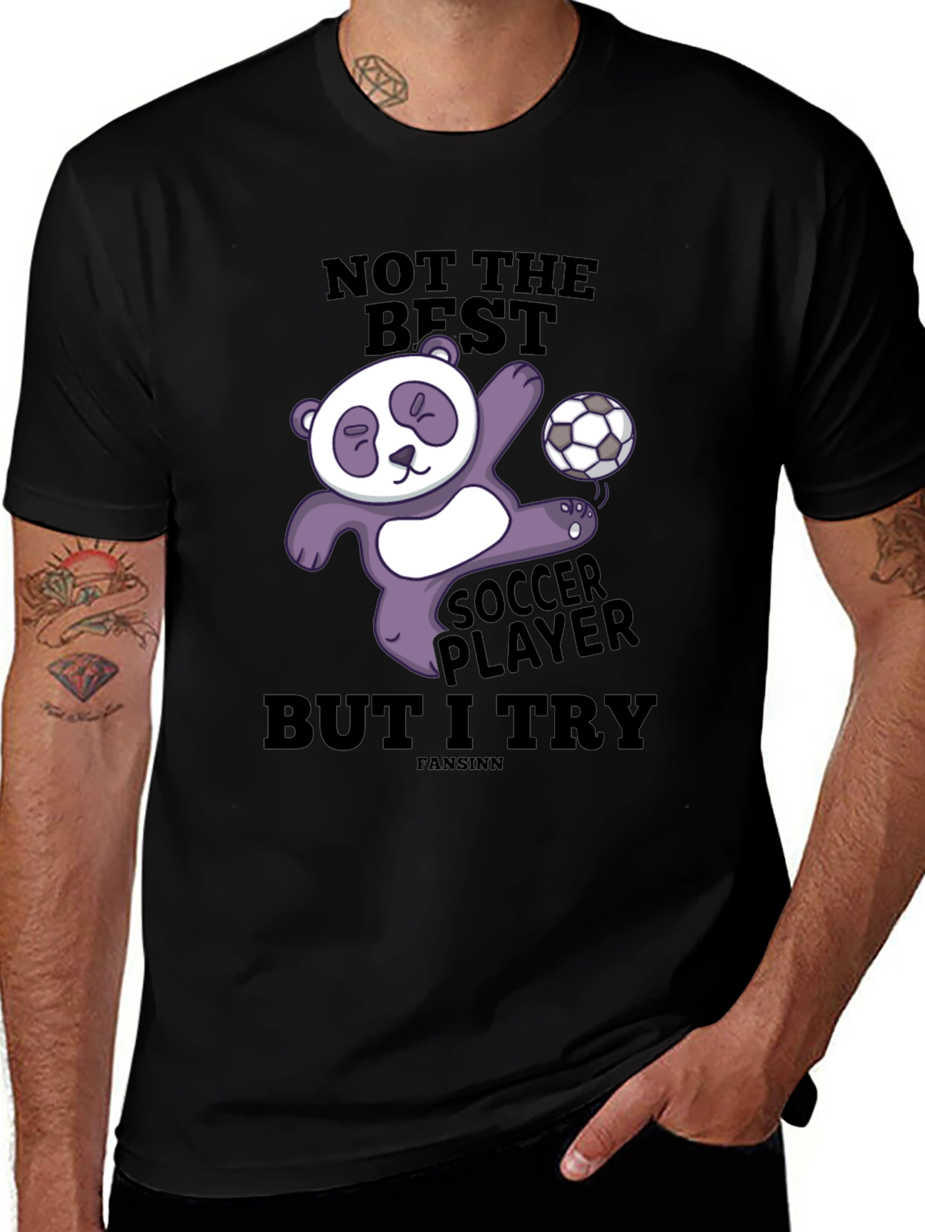 Variant 19 of Funny Panda Soccer Player Graphic T-Shirt