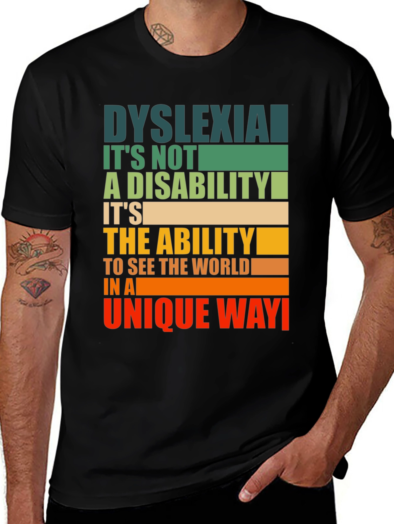 Variant 19 of Dyslexia Awareness Graphic T-Shirt - Unique Ability