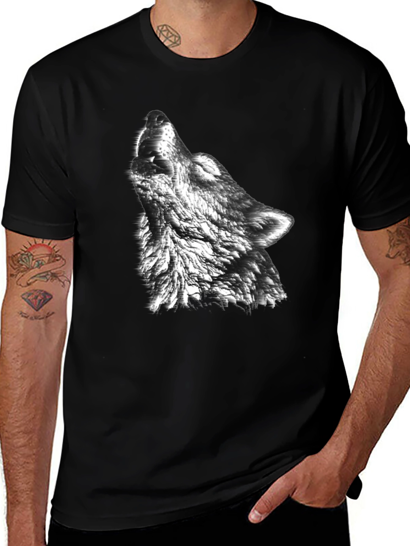 Variant 14 of Black Wolf Graphic Tee - Men's Classic Fit