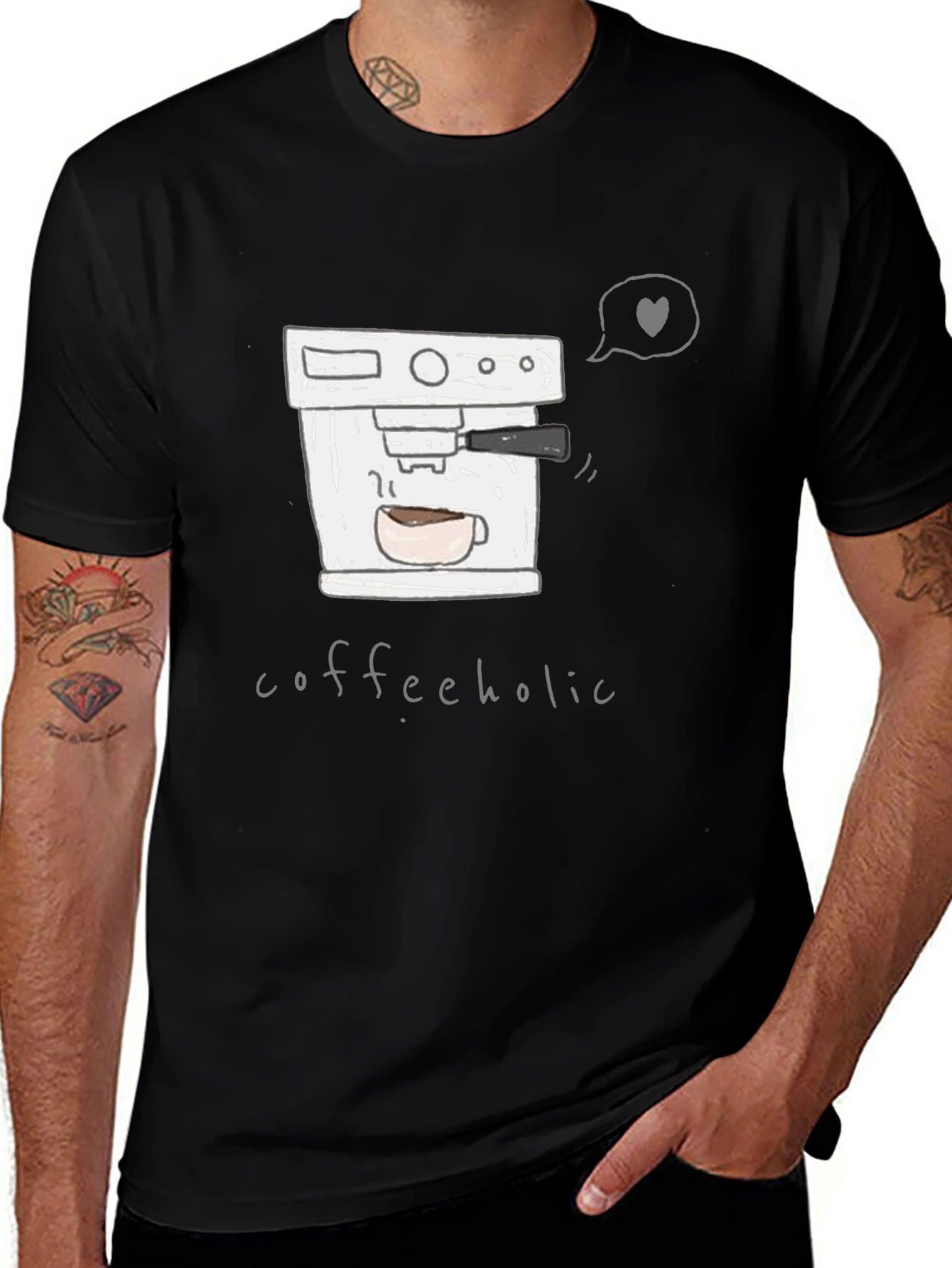 Variant 14 of Coffeeholic Graphic Tee - Express Your Love for Coffee