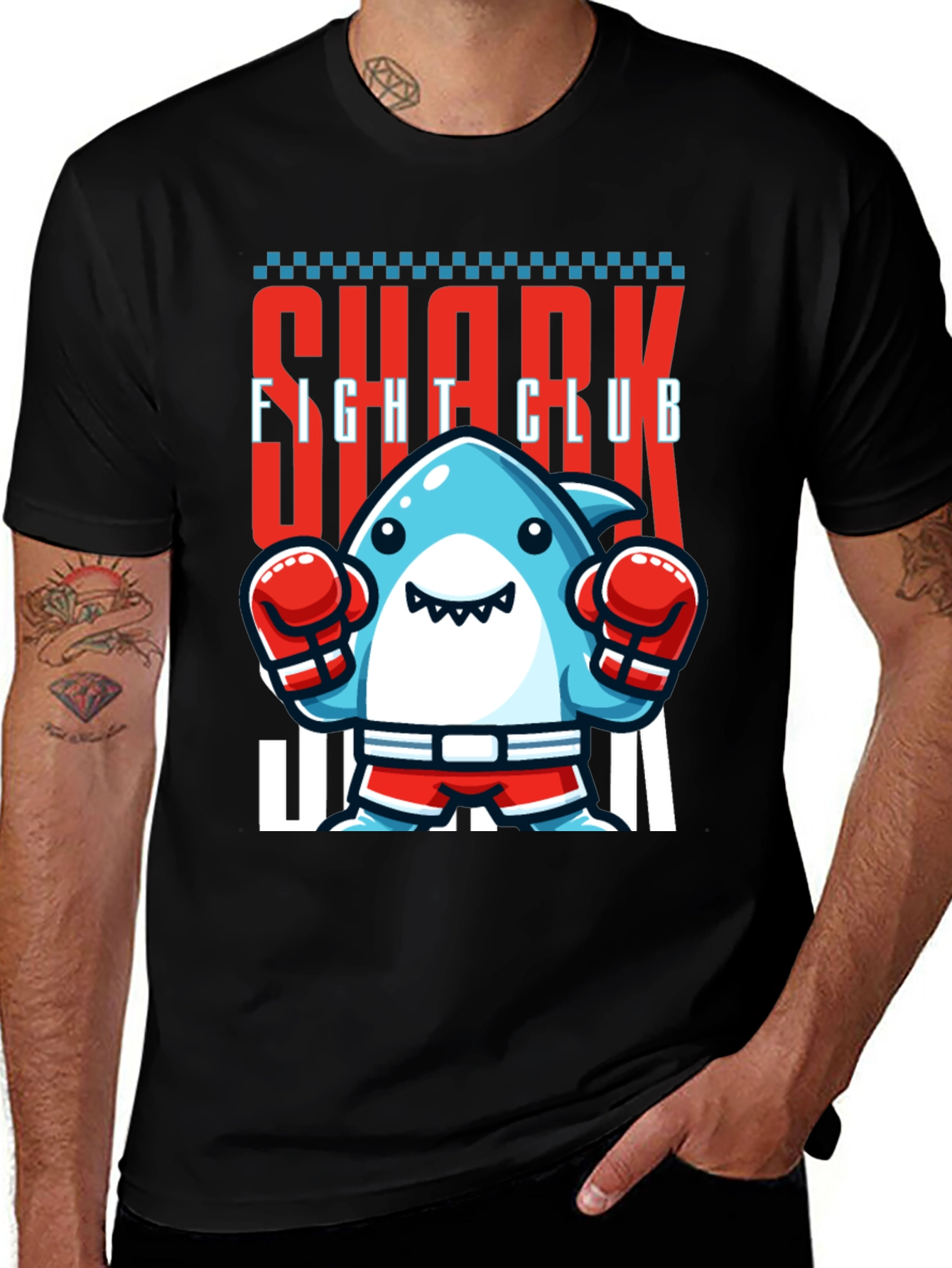 Variant 10 of Shark Fight Club Graphic Tee