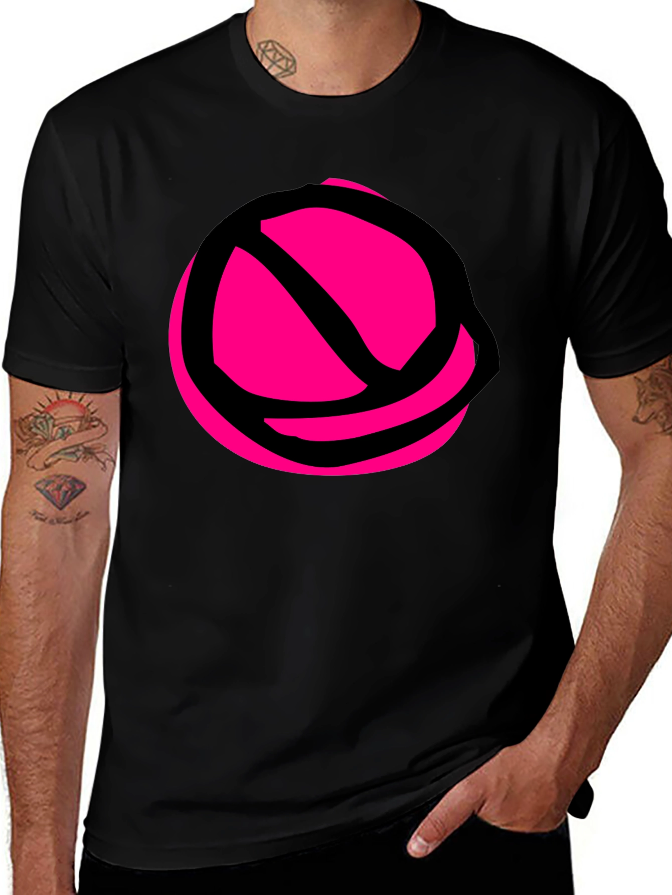 Variant 27 of Vibrant Pink Graphic Tee - Bold Statement Shirt