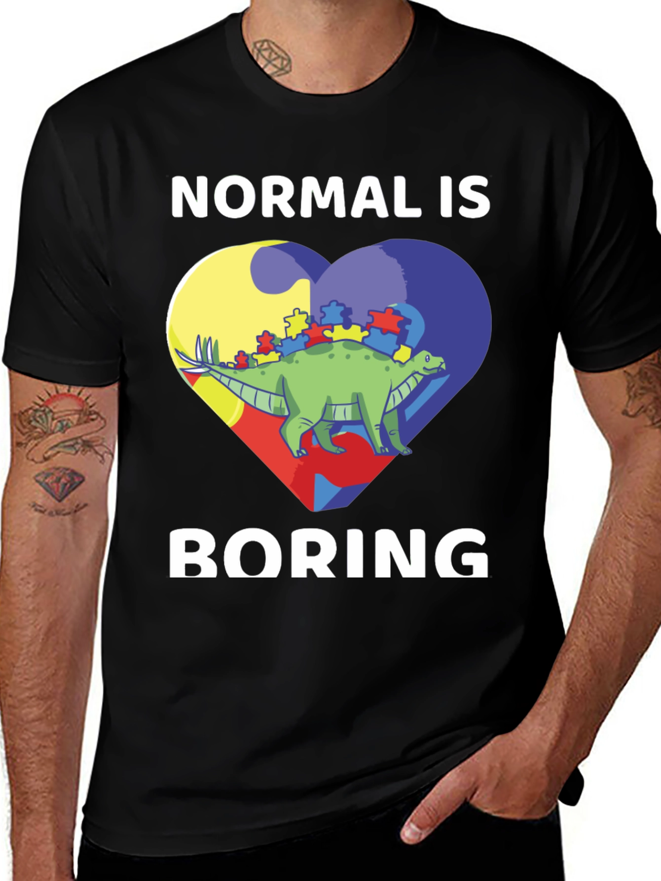 Normal is Boring Autism Awareness T-Shirt