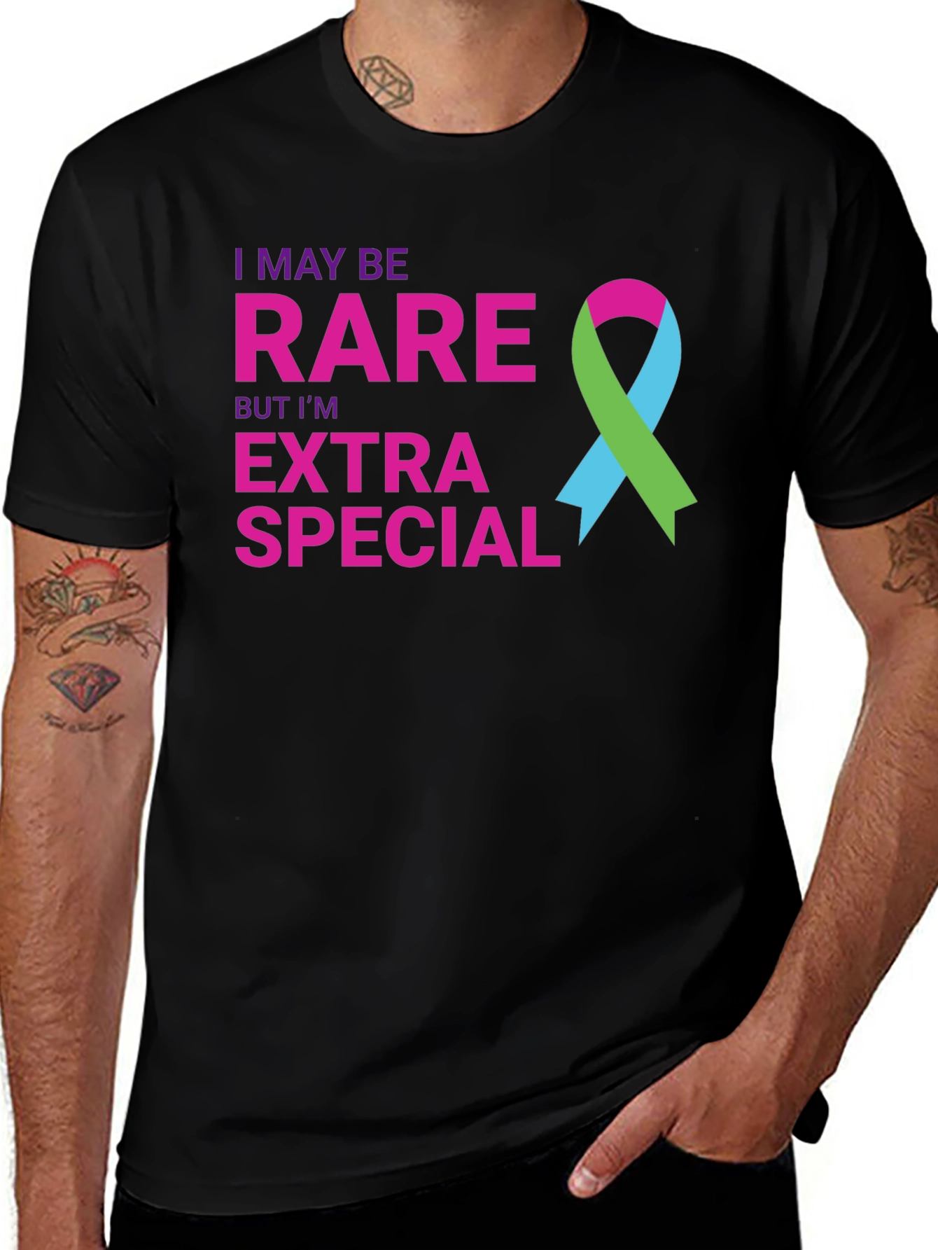 Variant 23 of Rare & Extra Special Awareness Ribbon T-Shirt