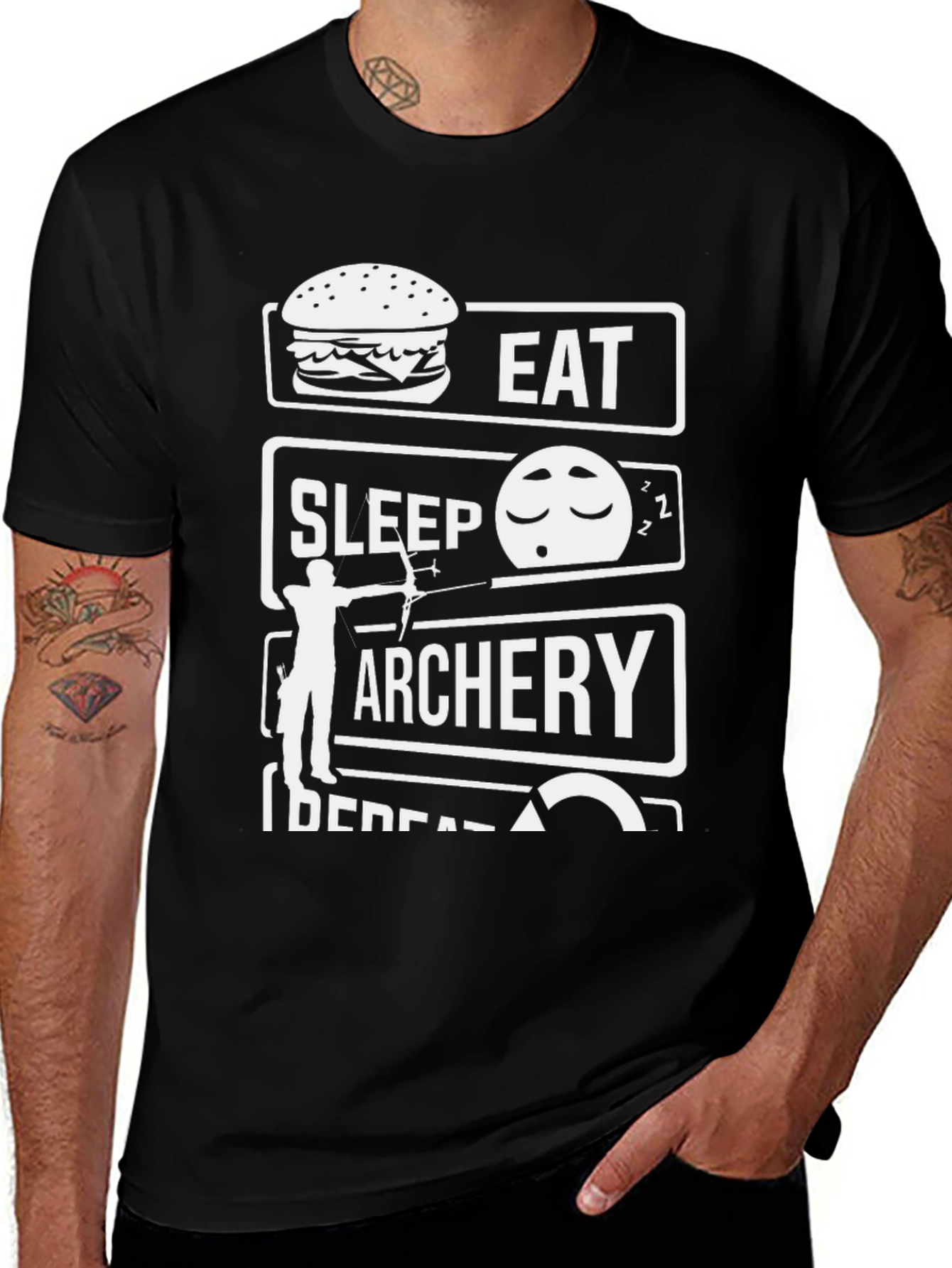 Variant 17 of Eat Sleep Archery Repeat Men's T-Shirt