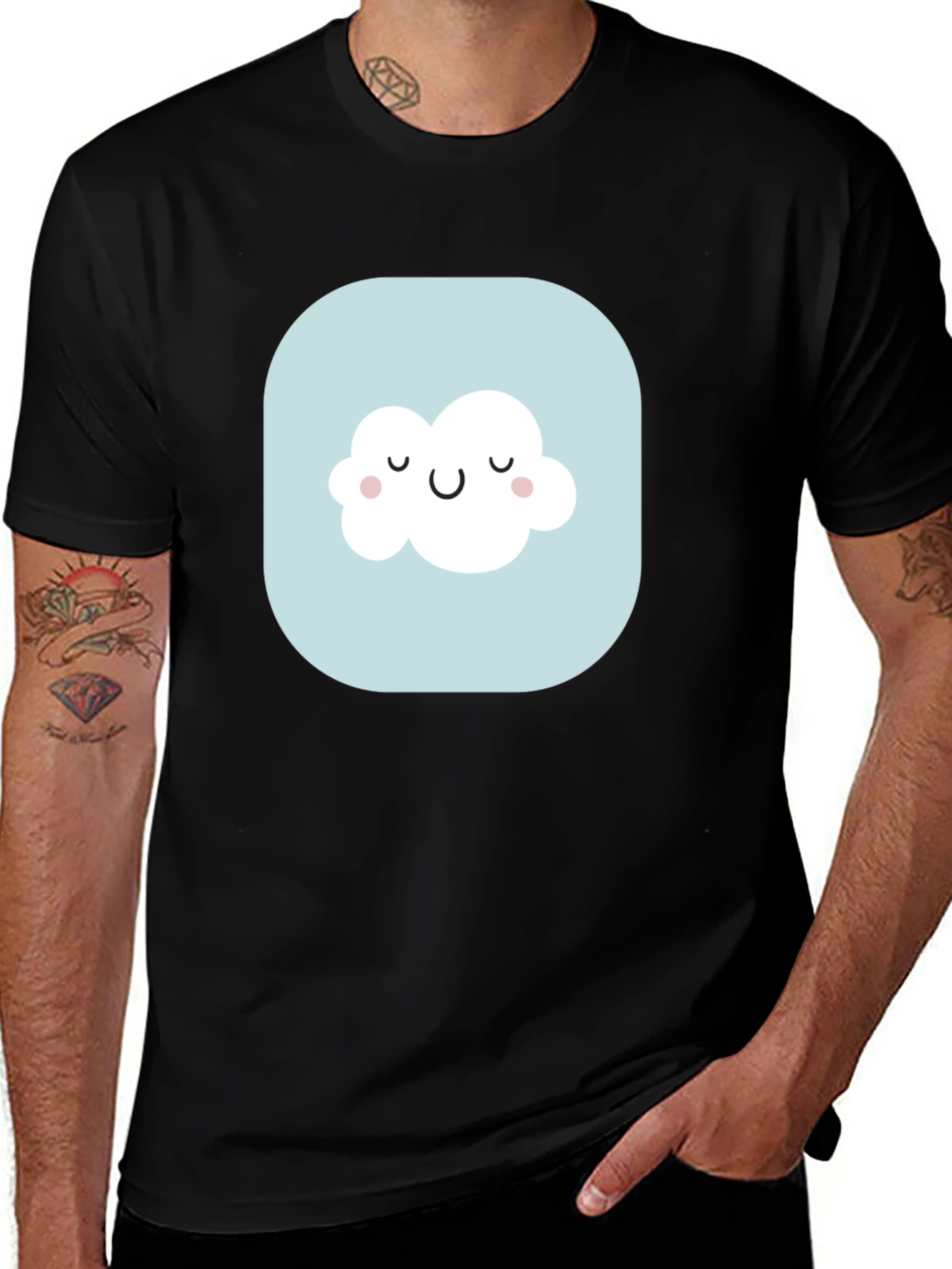 Variant 26 of Cute Cloud Graphic Tee - Stylish Comfort