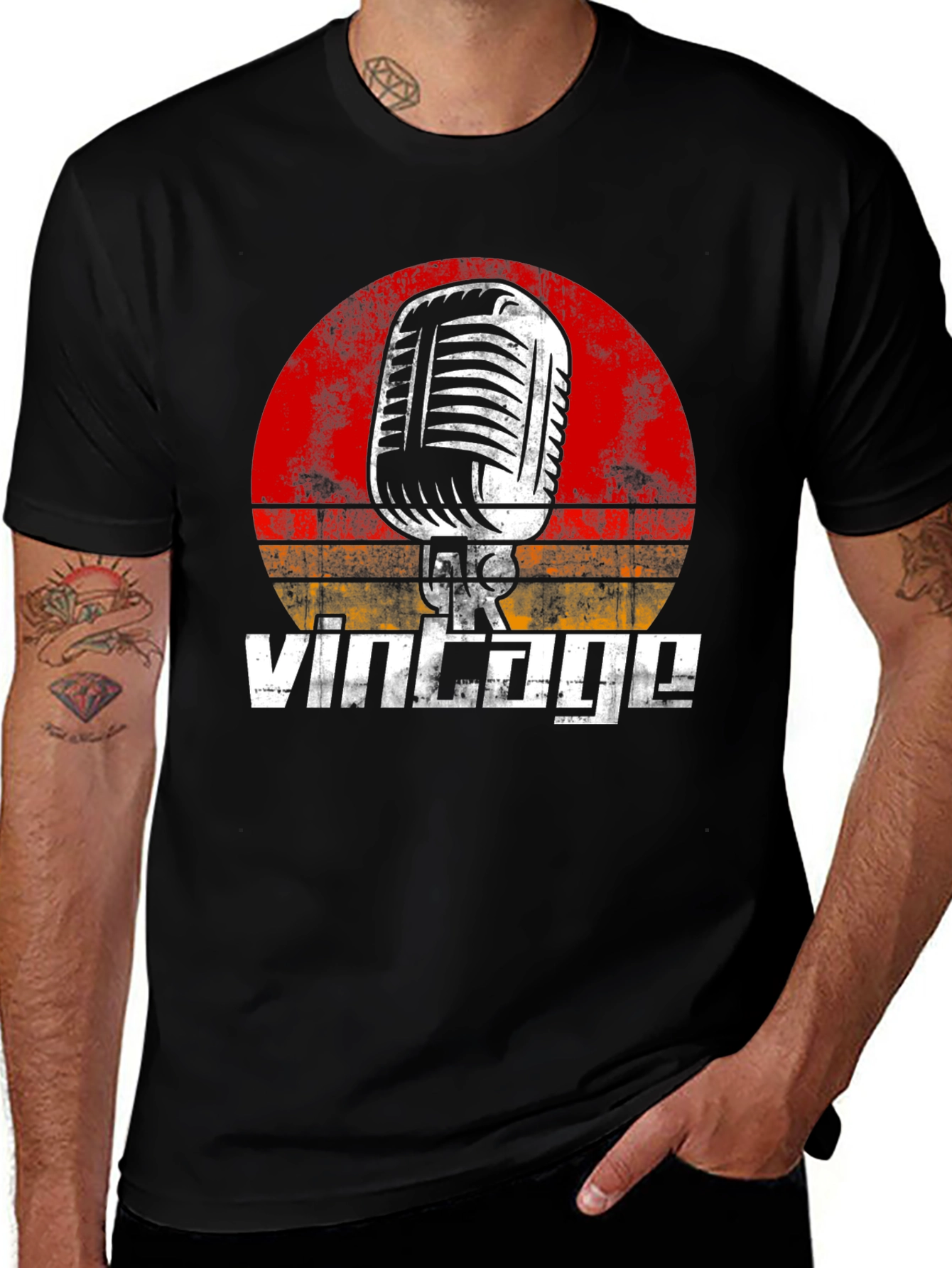Variant 16 of Vintage Microphone Graphic Tee - Retro Style