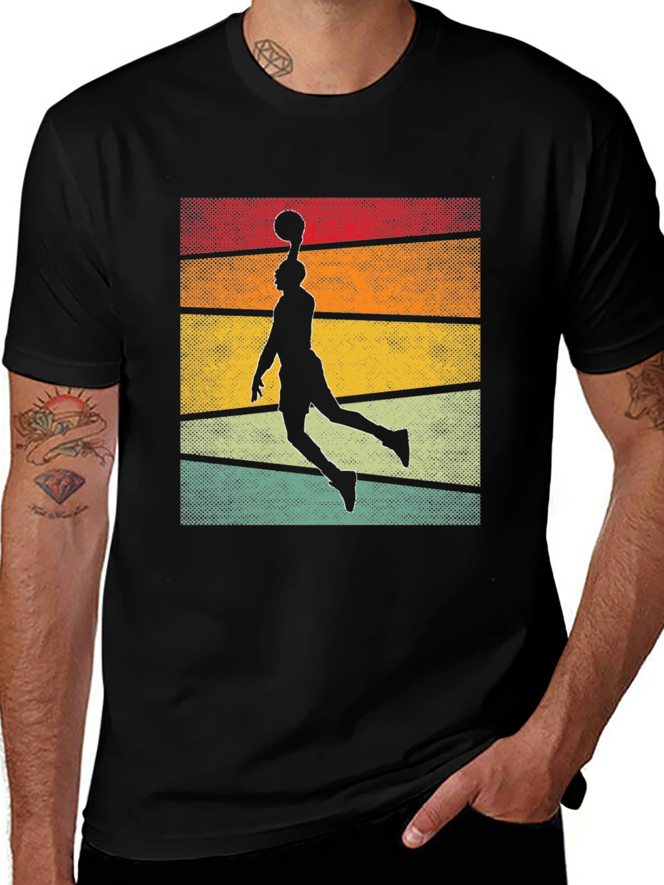 Variant 9 of Vintage Basketball Player Graphic Tee