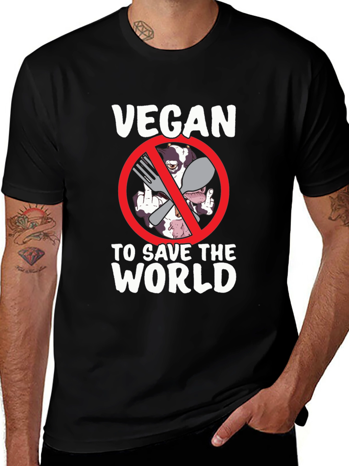 Variant 25 of Vegan To Save The World T-Shirt