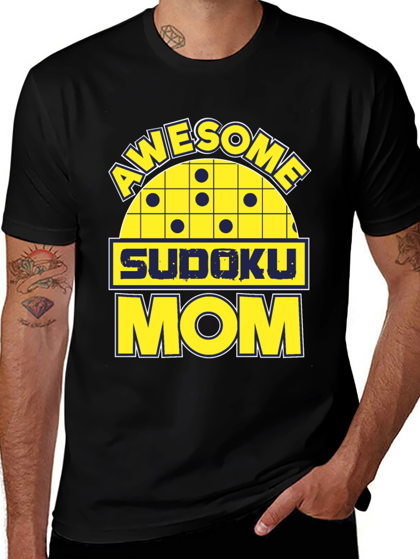 Awesome Sudoku Mom Graphic Tee Shirt
