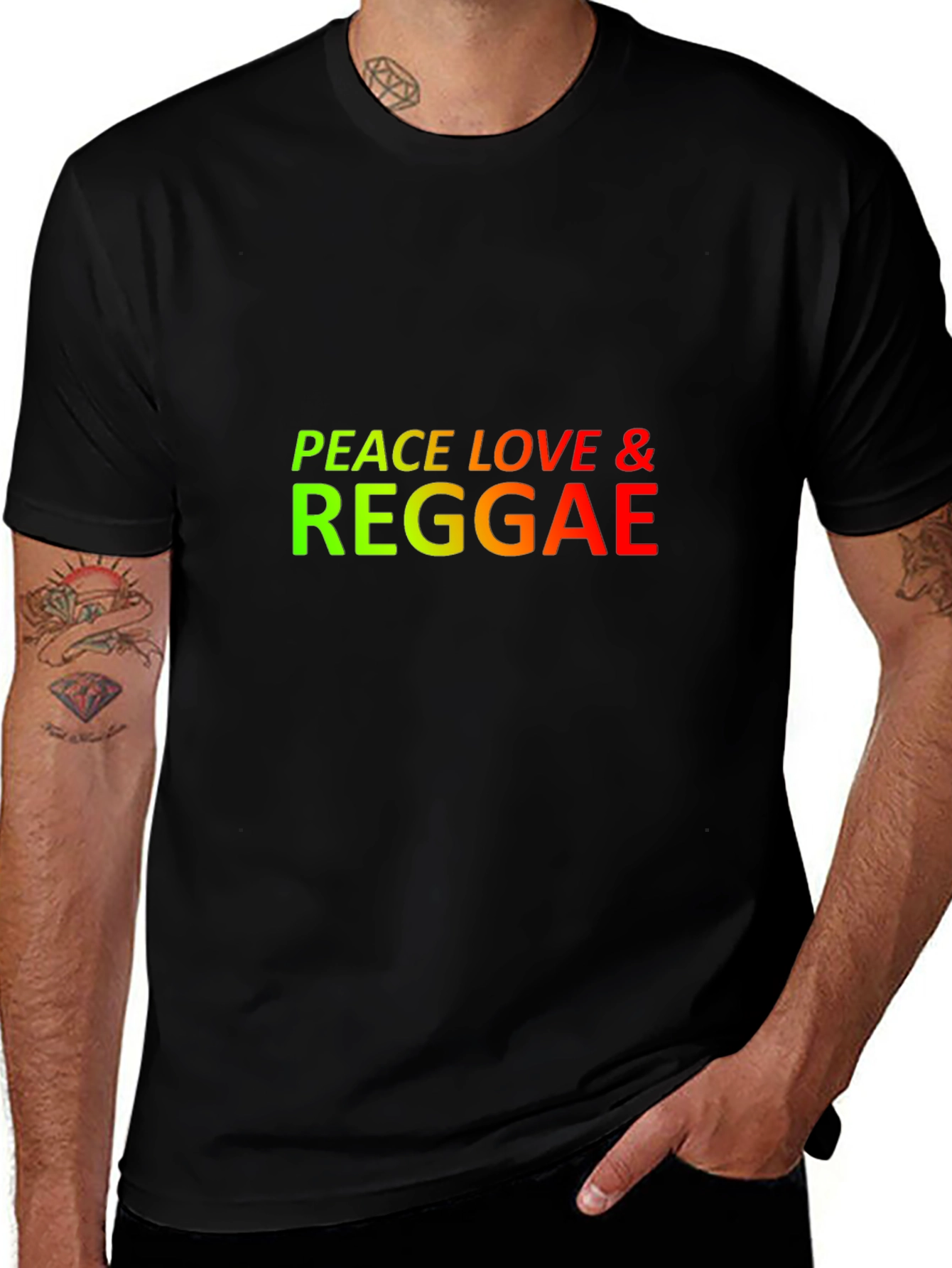 Variant 13 of Peace Love & Reggae Graphic T-Shirt