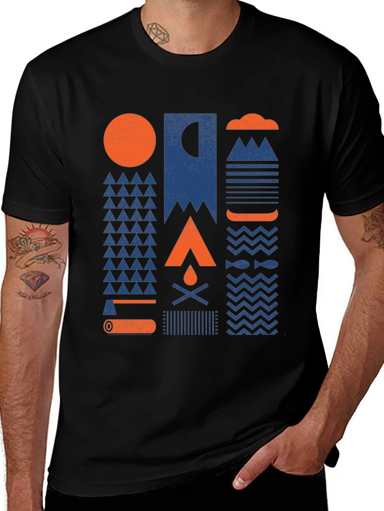 Variant 18 of Geometric Camping Graphic Tee