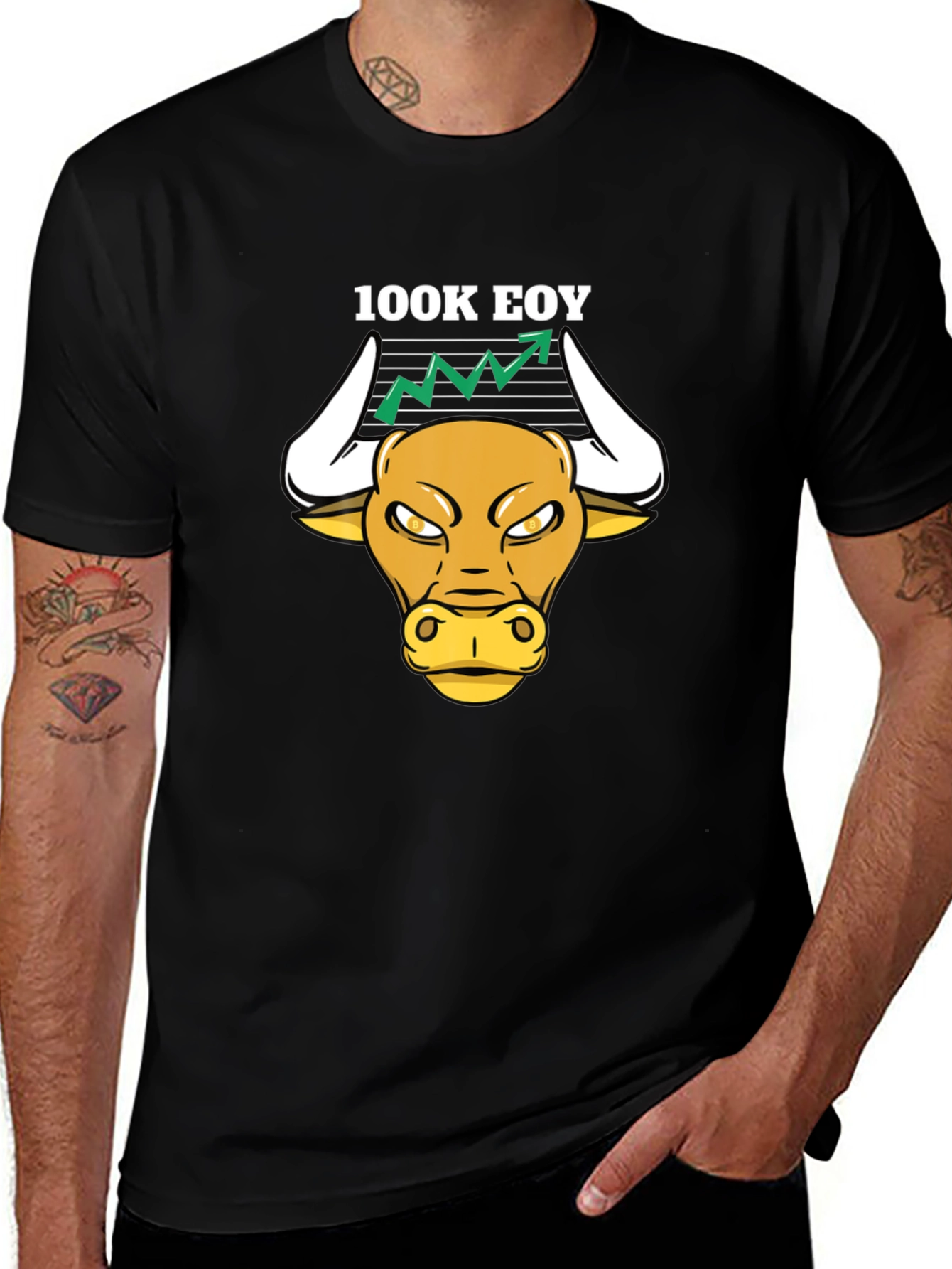 Variant 30 of Bull Market T-Shirt - 100K EOY Stock Trader Tee