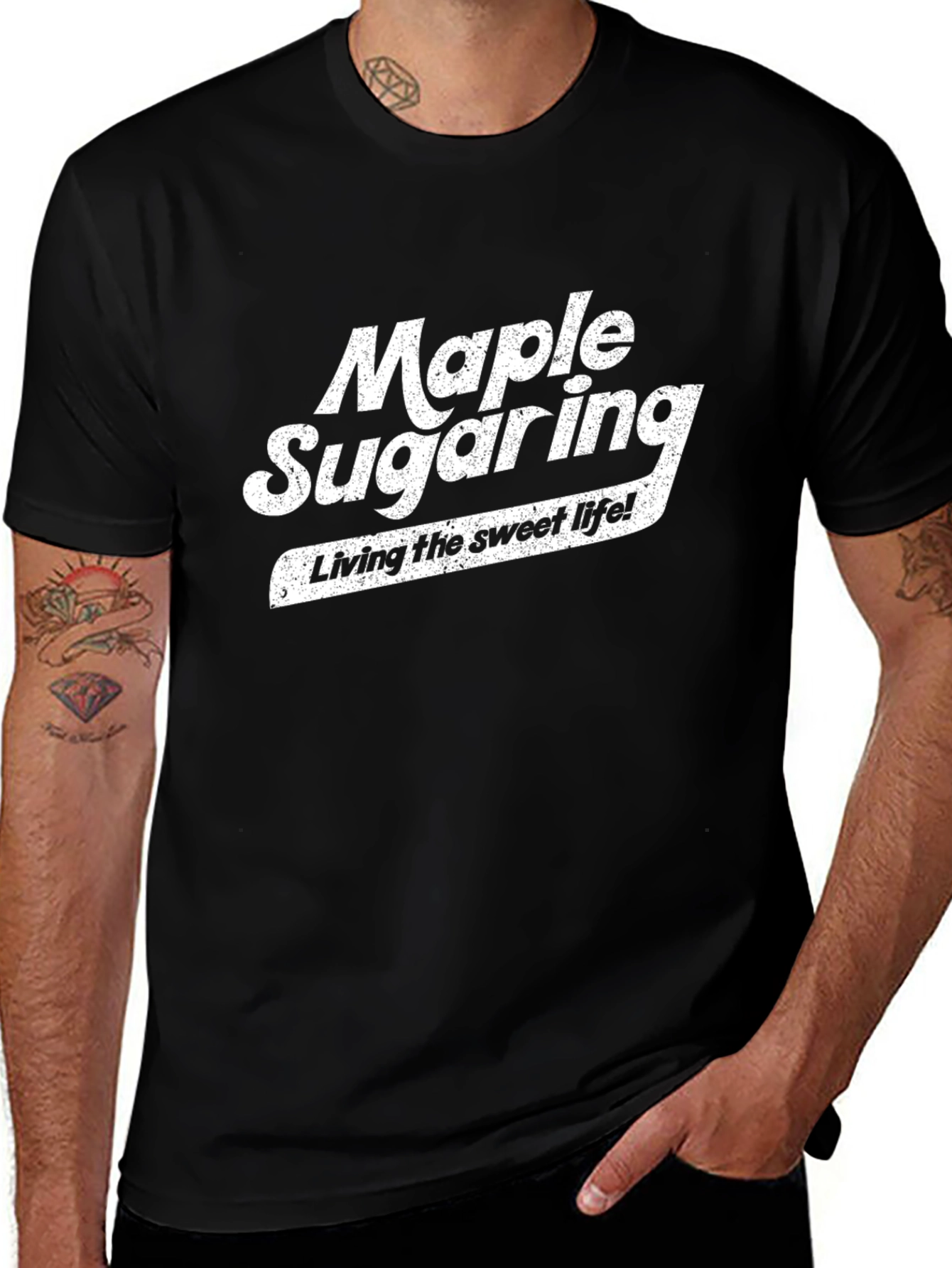 Variant 29 of Maple Sugaring Sweet Life T-Shirt - Black