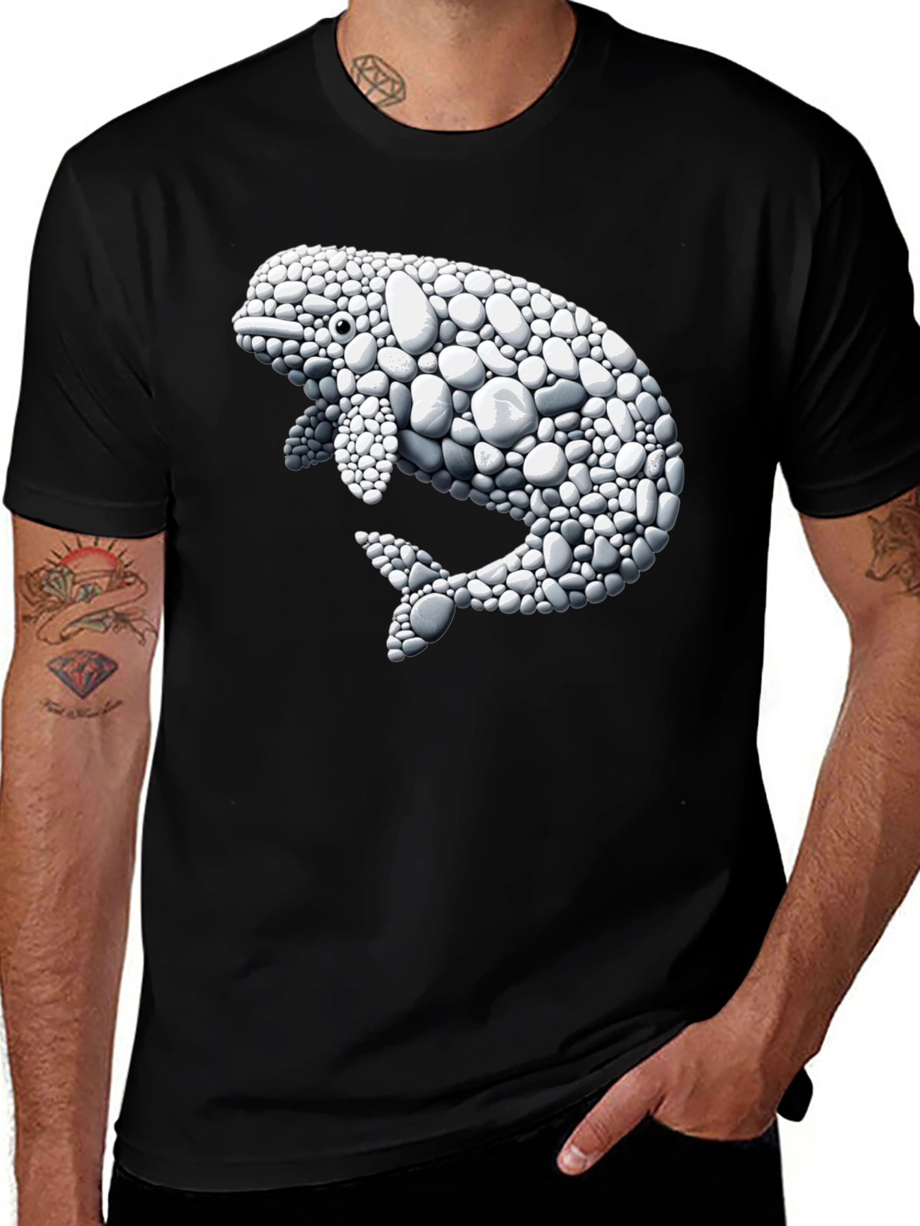 Variant 16 of Stone Beluga Whale Graphic T-Shirt