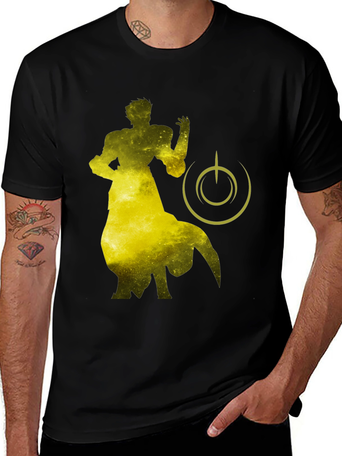 Variant 13 of Sci-Fi Silhouette Graphic Black T-Shirt