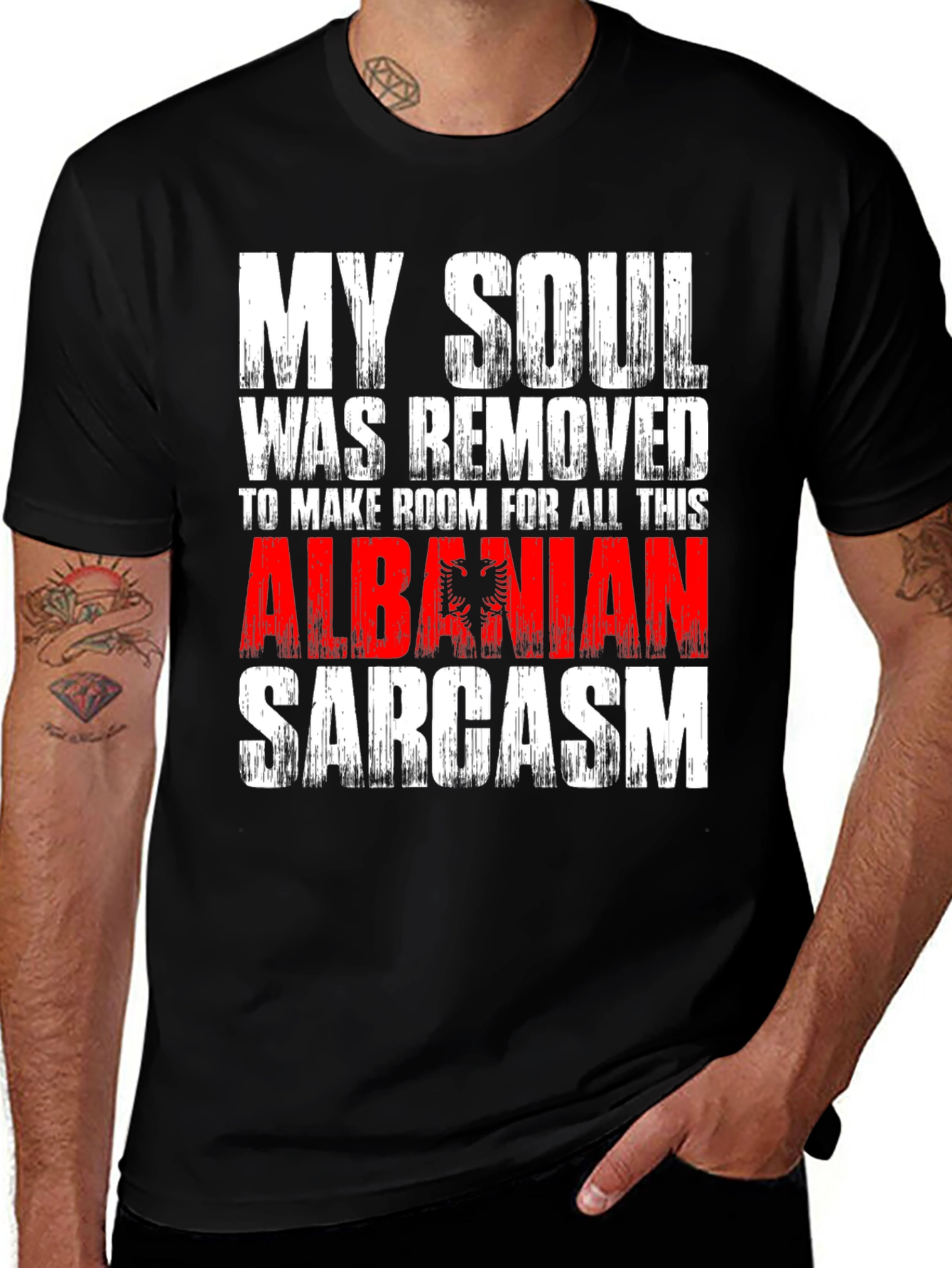 Variant 4 of Albanian Sarcasm T-Shirt - Funny Graphic Tee