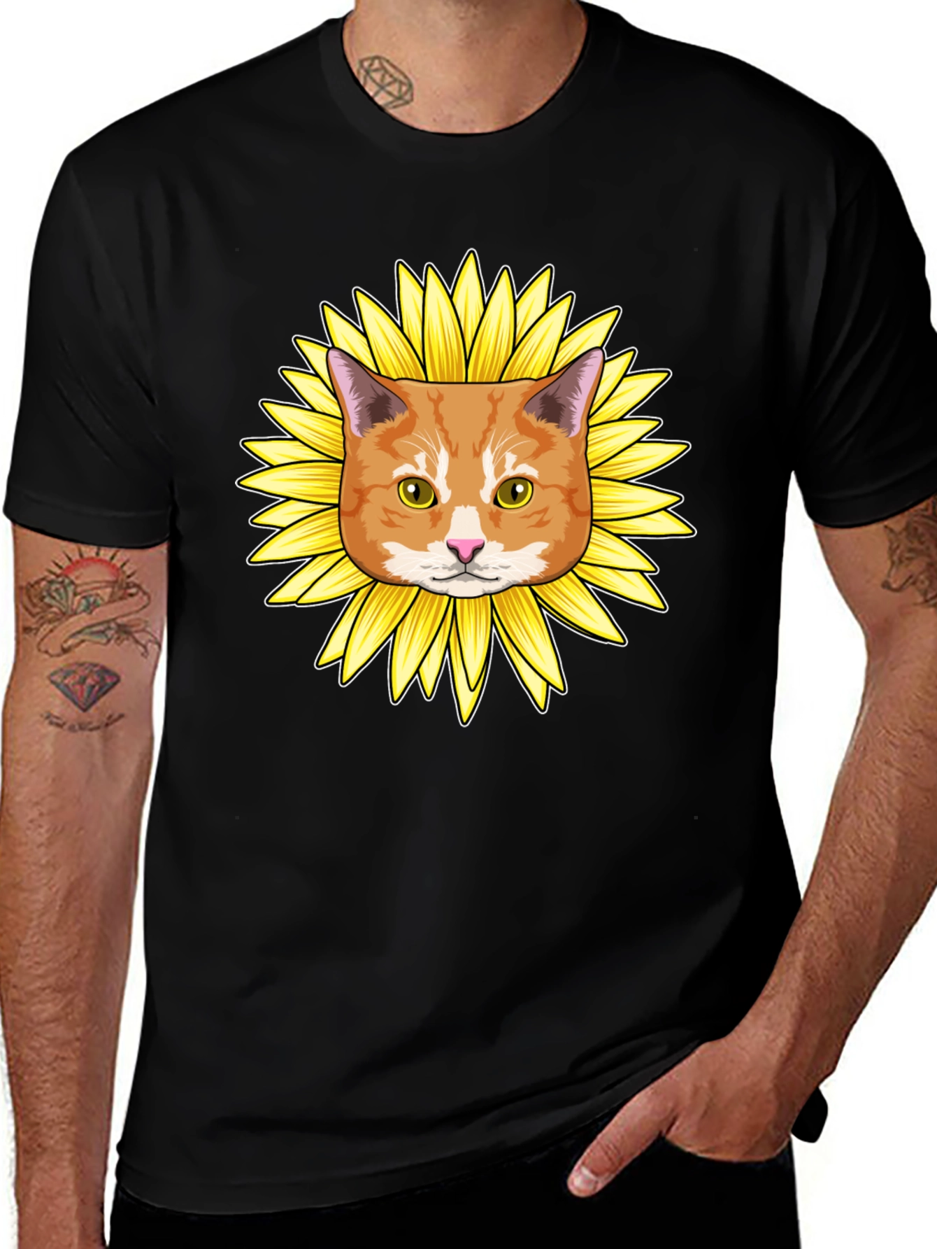 Variant 21 of Sunflower Cat Graphic Tee
