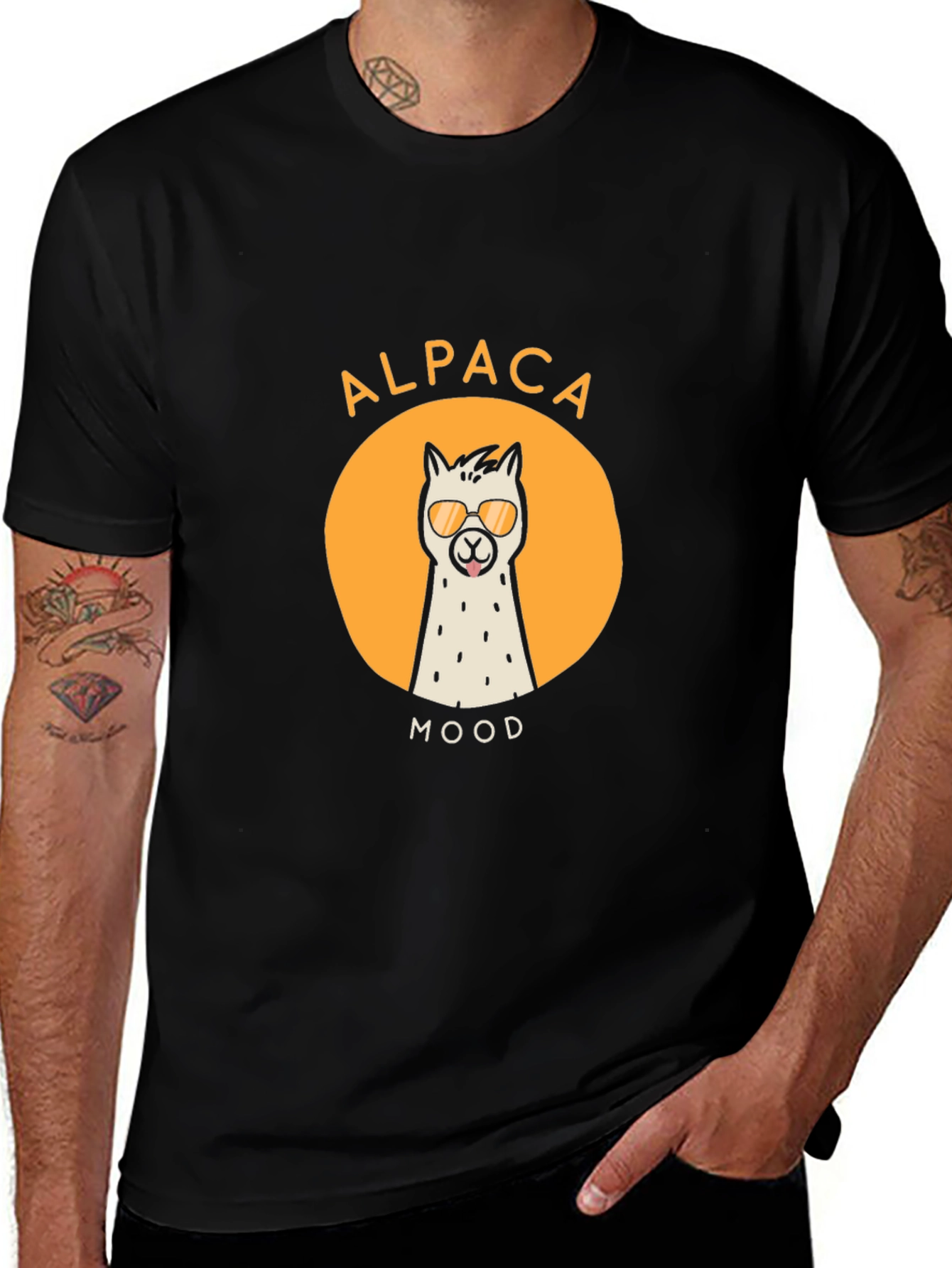 Variant 18 of Alpaca Mood Graphic Tee - Cool & Casual