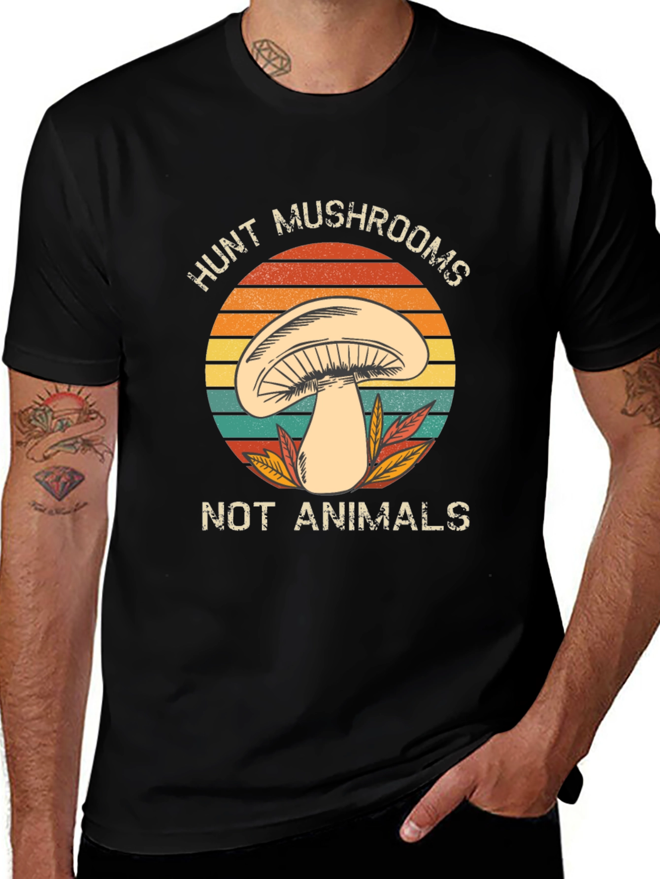 Variant 27 of Hunt Mushrooms Not Animals T-Shirt