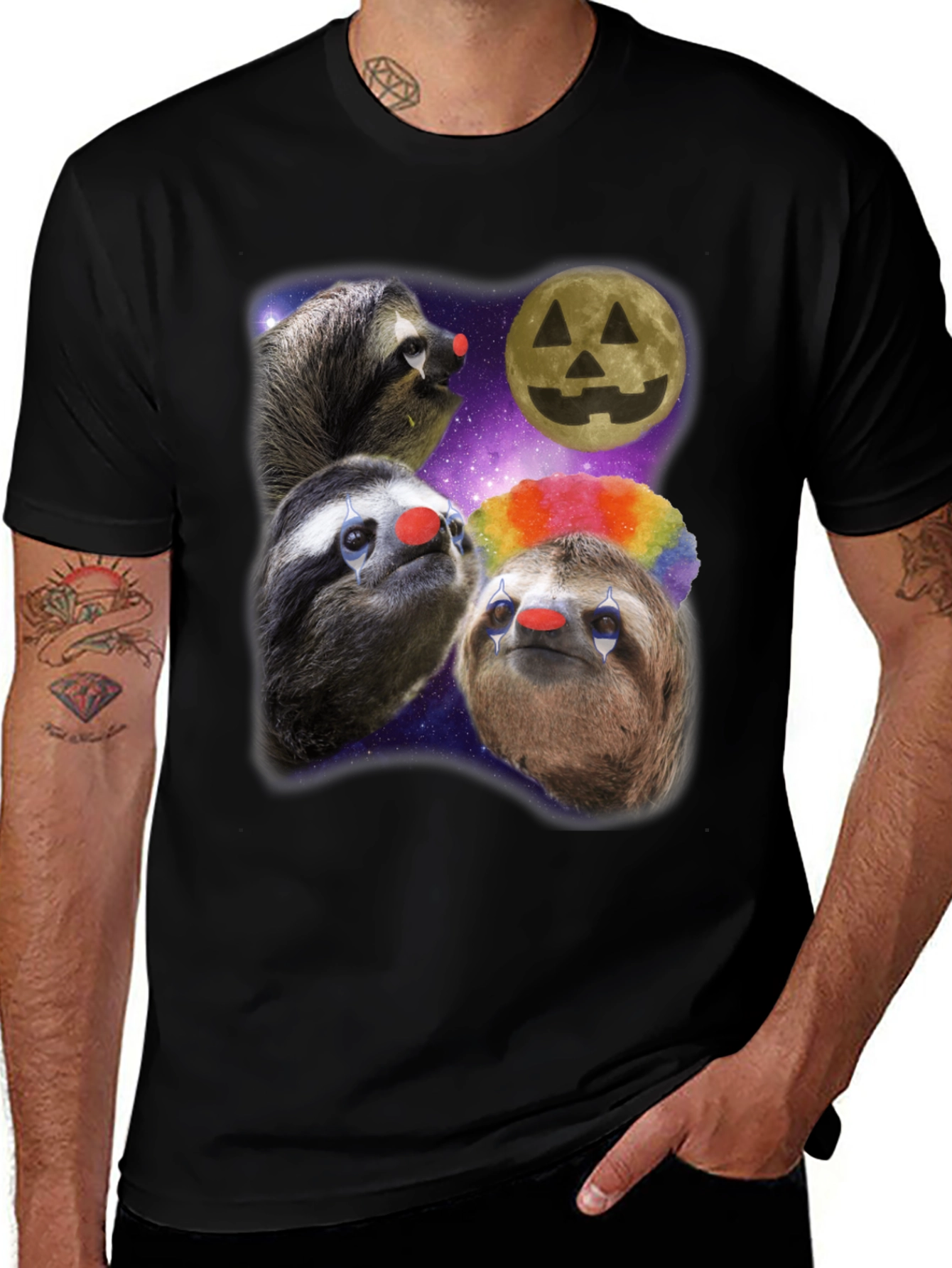Variant 4 of Sloth Clown Halloween T-Shirt