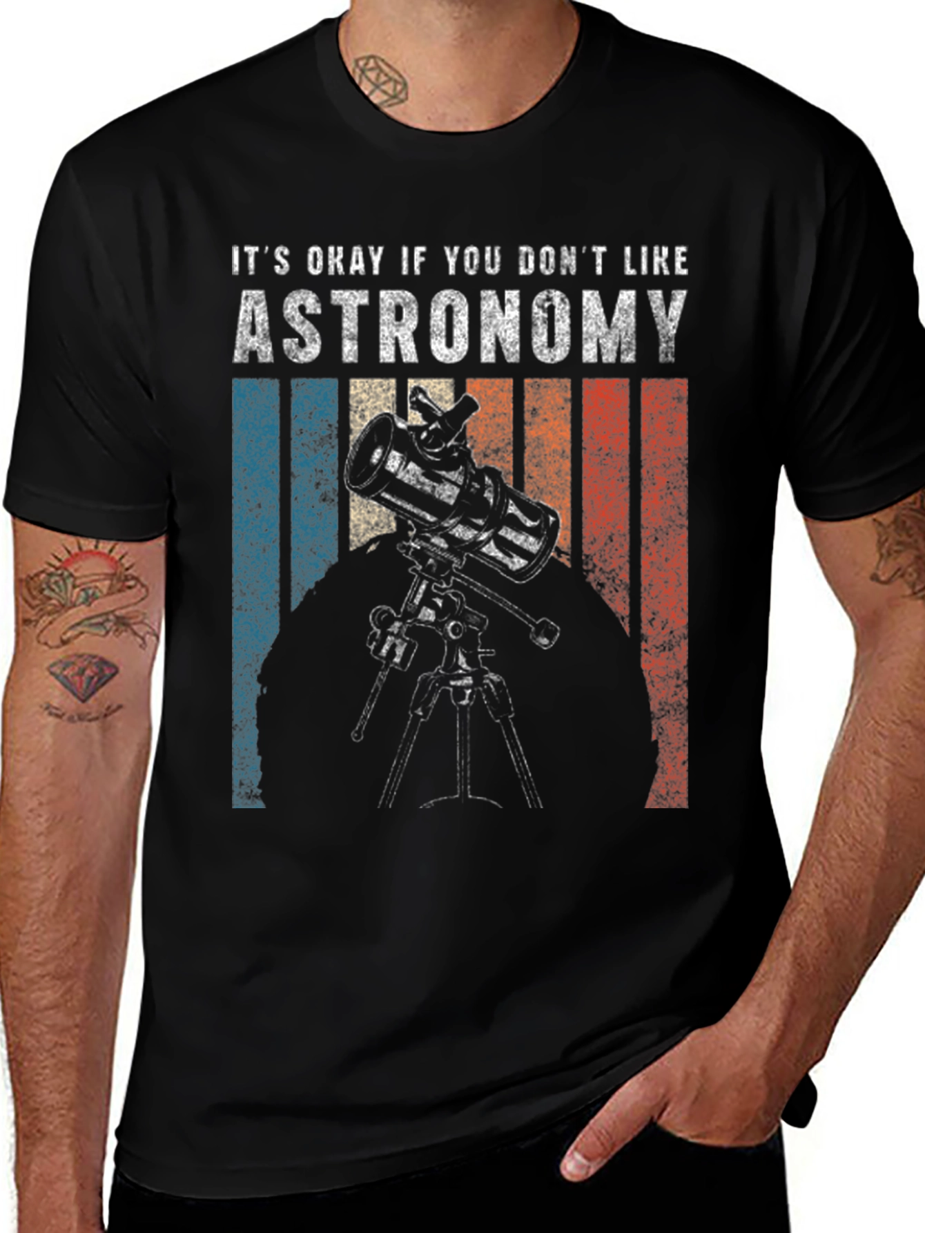 Variant 3 of Astronomy Graphic Tee - Men's Black T-Shirt