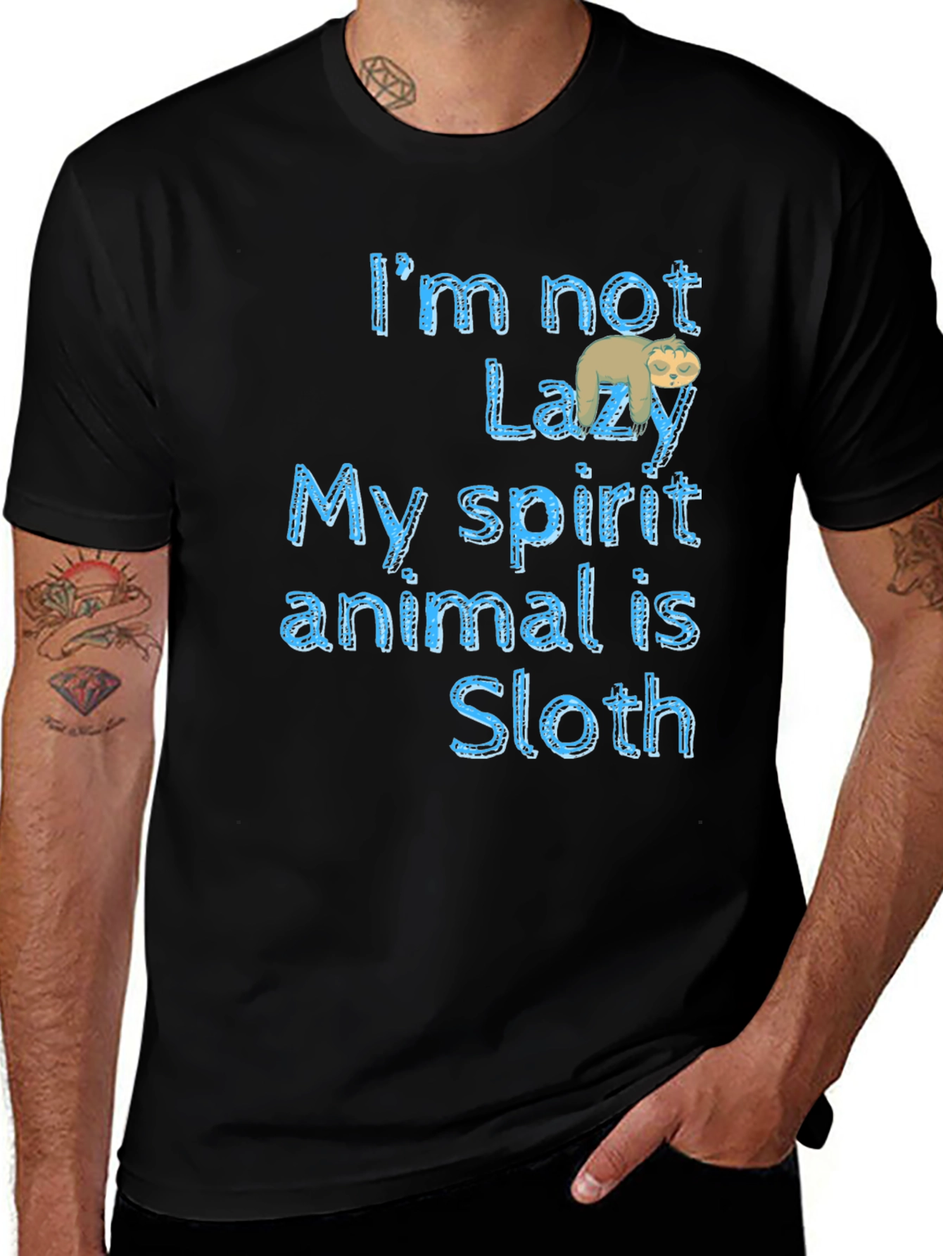 Variant 22 of Funny Sloth Spirit Animal Graphic T-Shirt