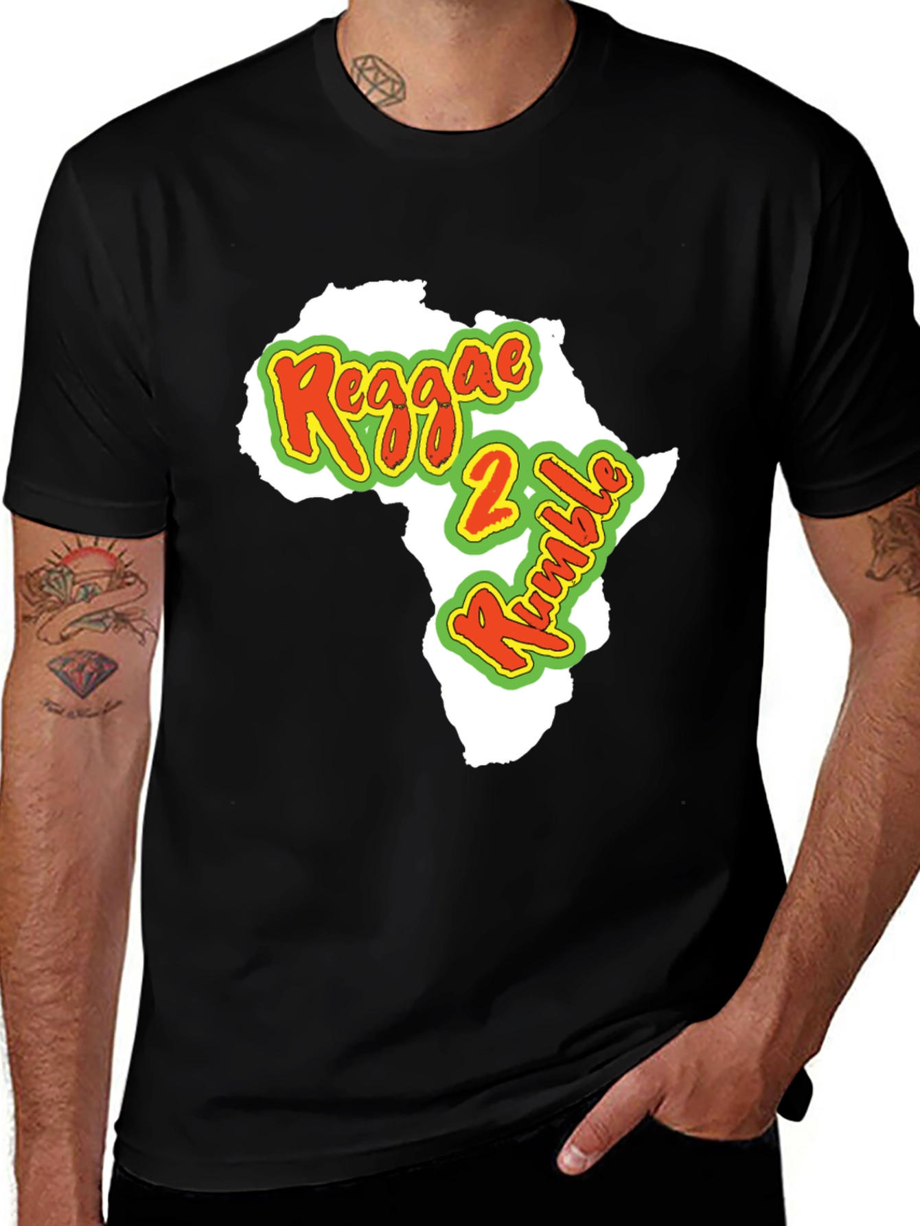 Variant 16 of Reggae 2 Rumble Africa Map T-Shirt