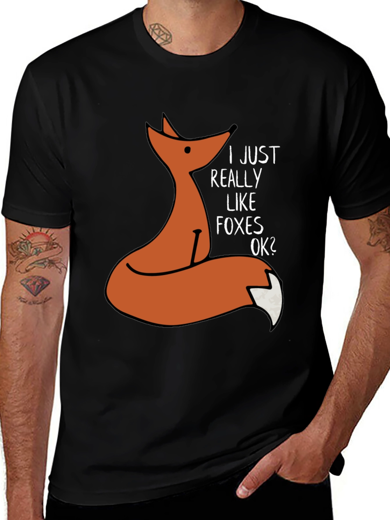 Variant 7 of Fox Lover Tee - I Just Really Like Foxes OK? Graphic T-Shirt