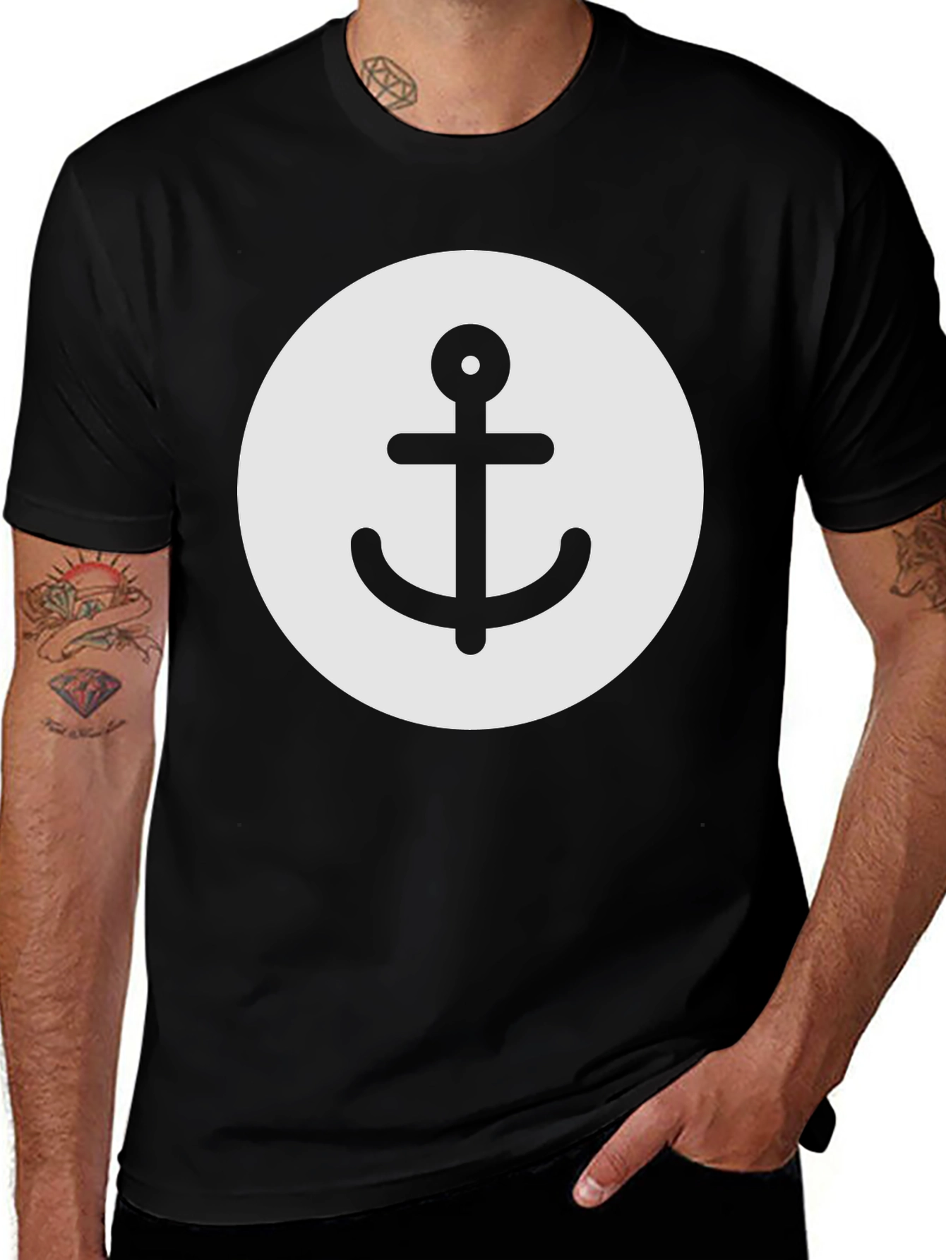 Variant 26 of Nautical Anchor Graphic Tee - Stylish & Comfortable