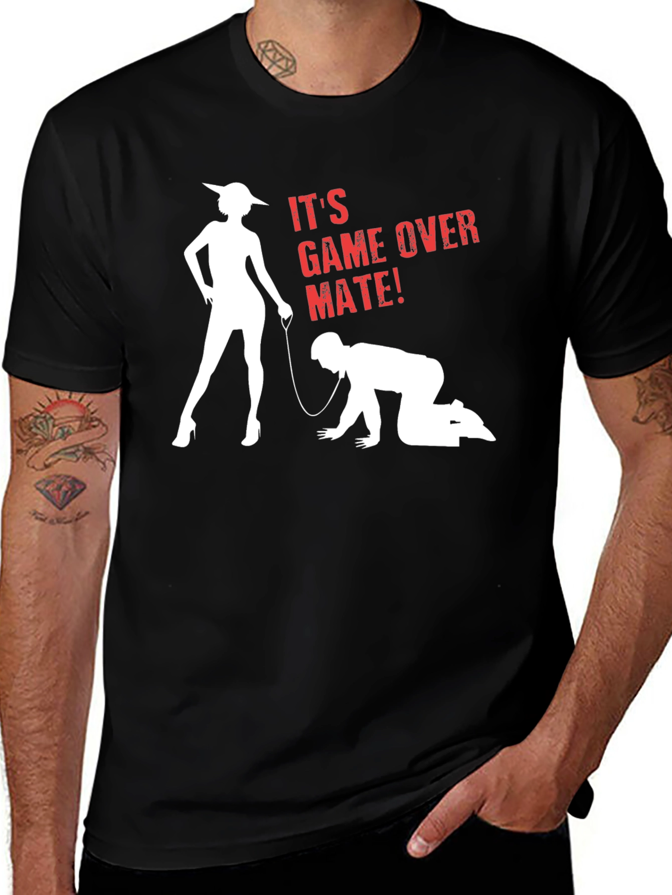 Variant 24 of Humorous "Game Over Mate" Graphic T-Shirt