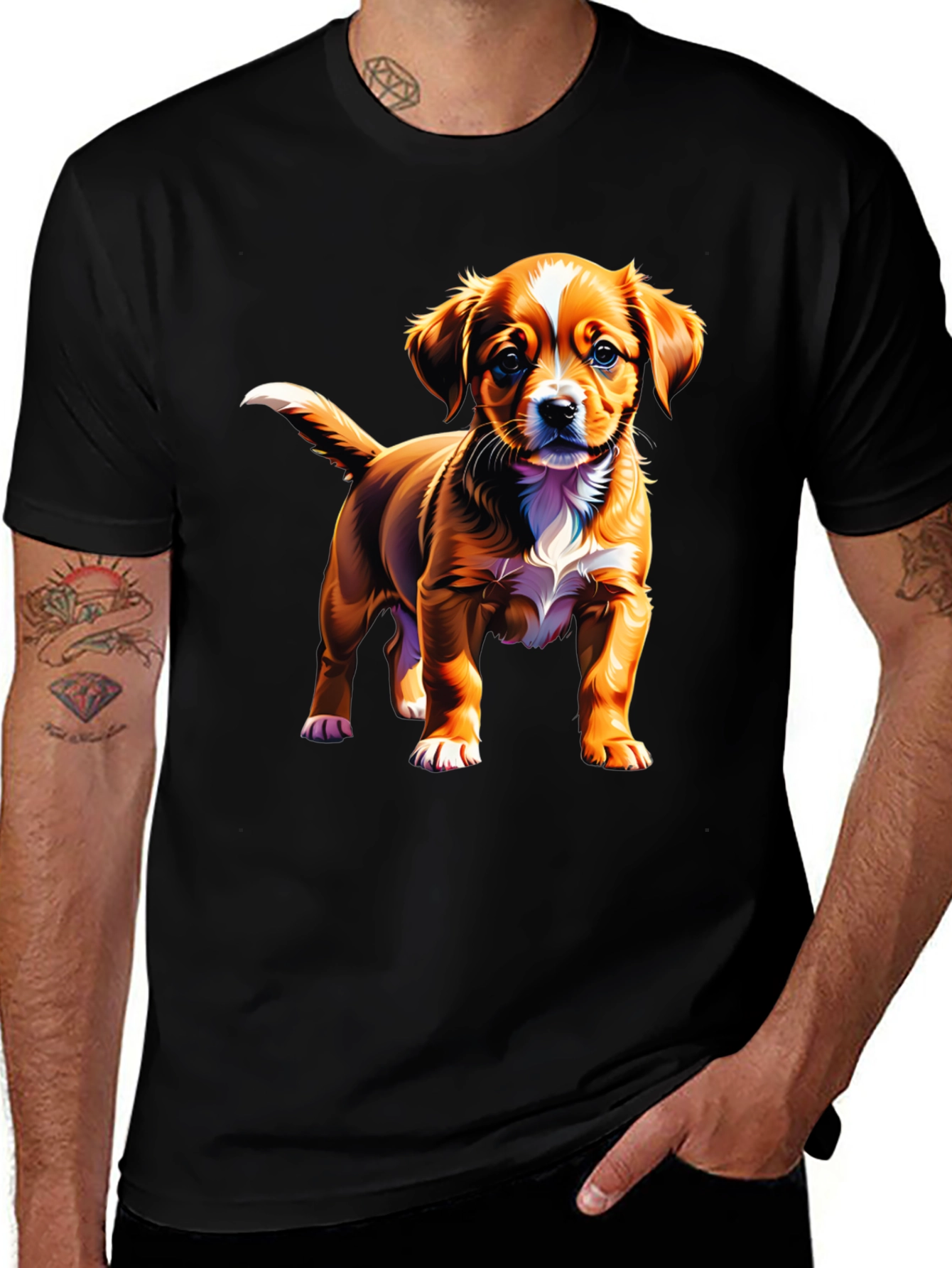 Variant 24 of Dog Graphic T-Shirt: Cute Puppy Design