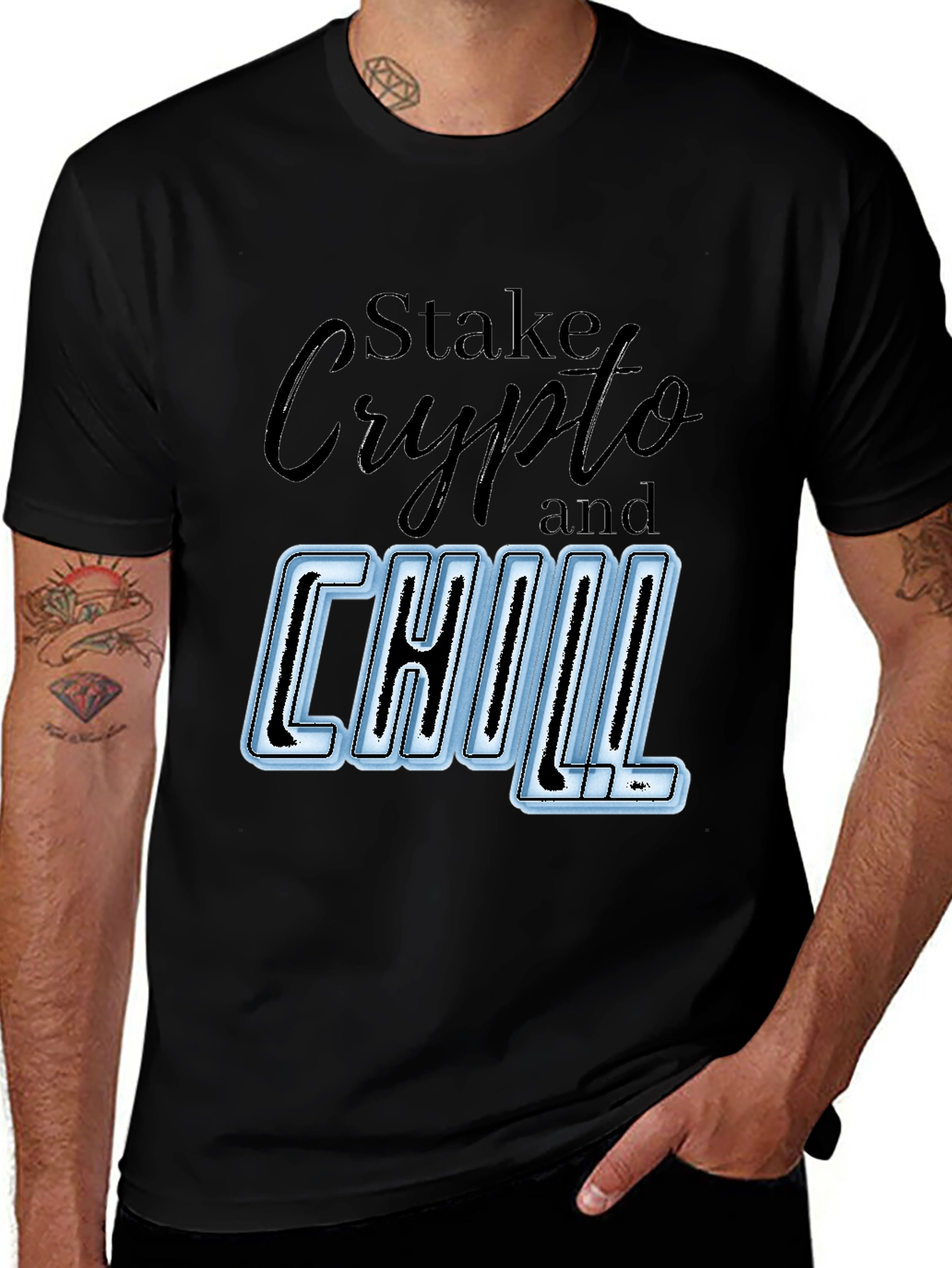 Variant 3 of Stake Crypto and Chill T-Shirt
