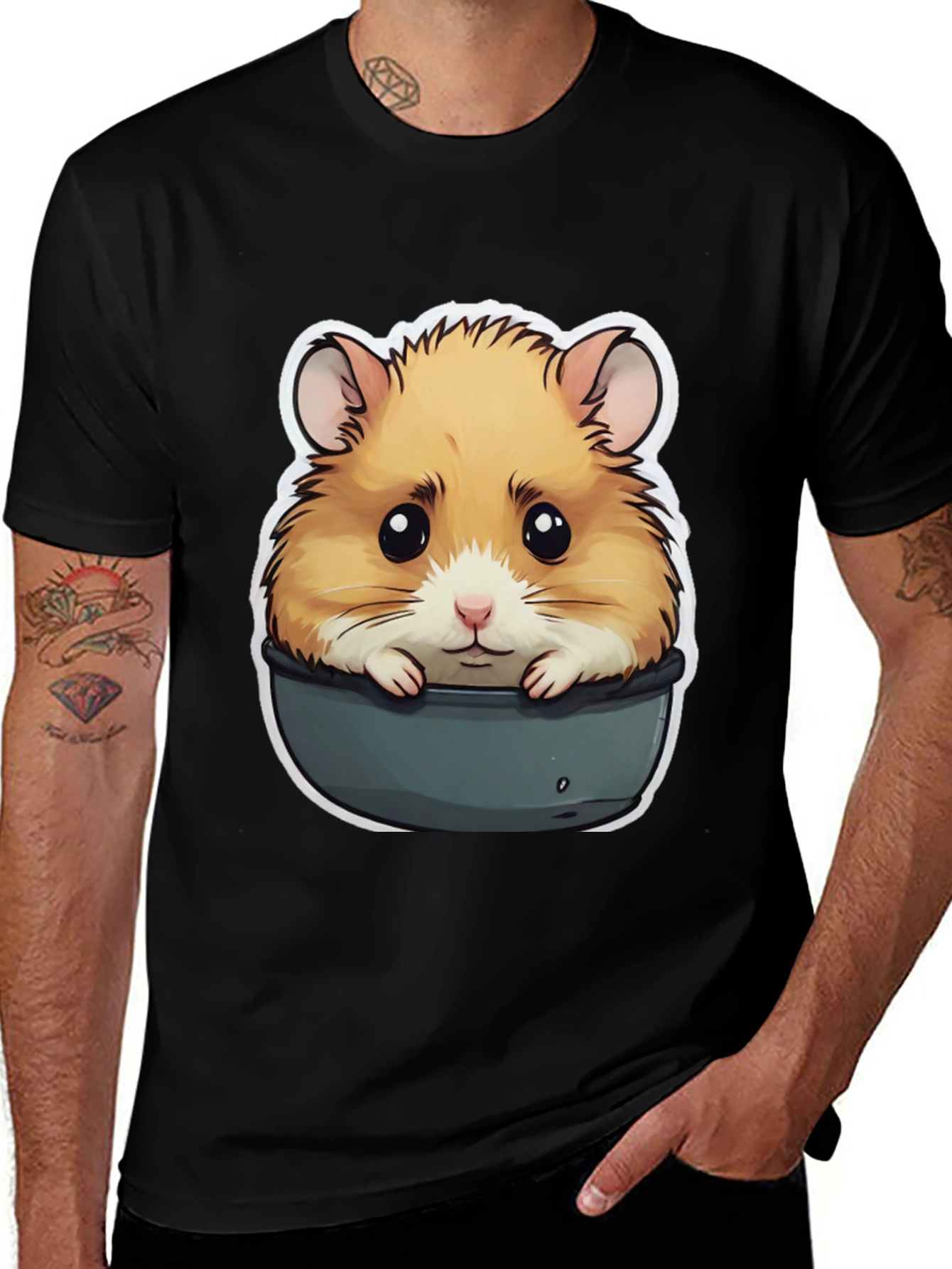 Hamster in Pot T-Shirt - Cute Pet Graphic Tee
