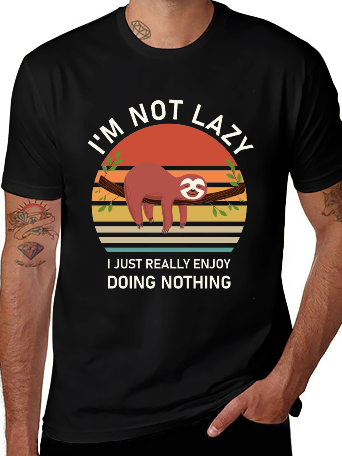 Variant 25 of I'm Not Lazy Sloth Graphic T-Shirt