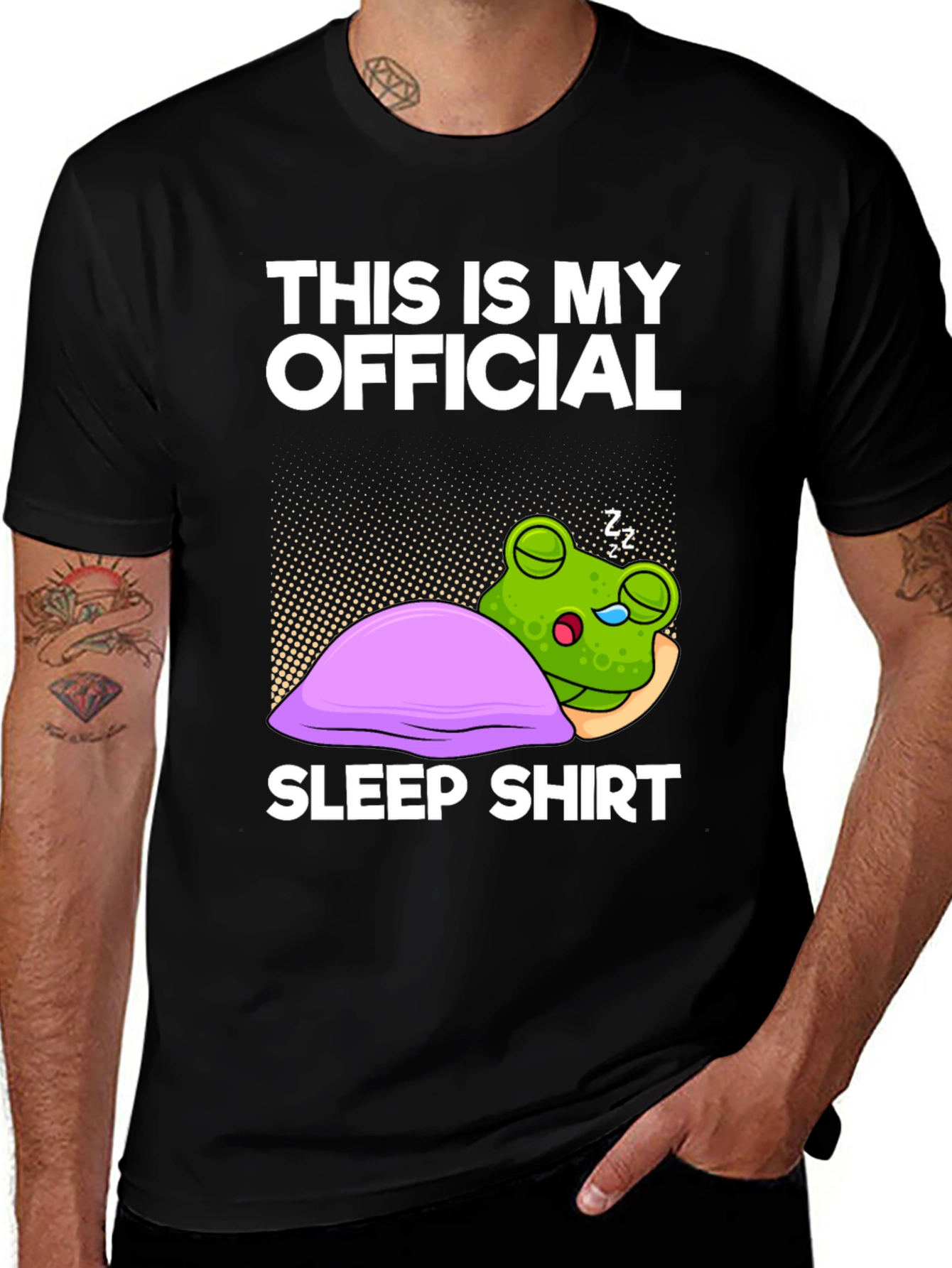 Variant 4 of Official Sleep Shirt - Sleeping Frog Graphic Tee