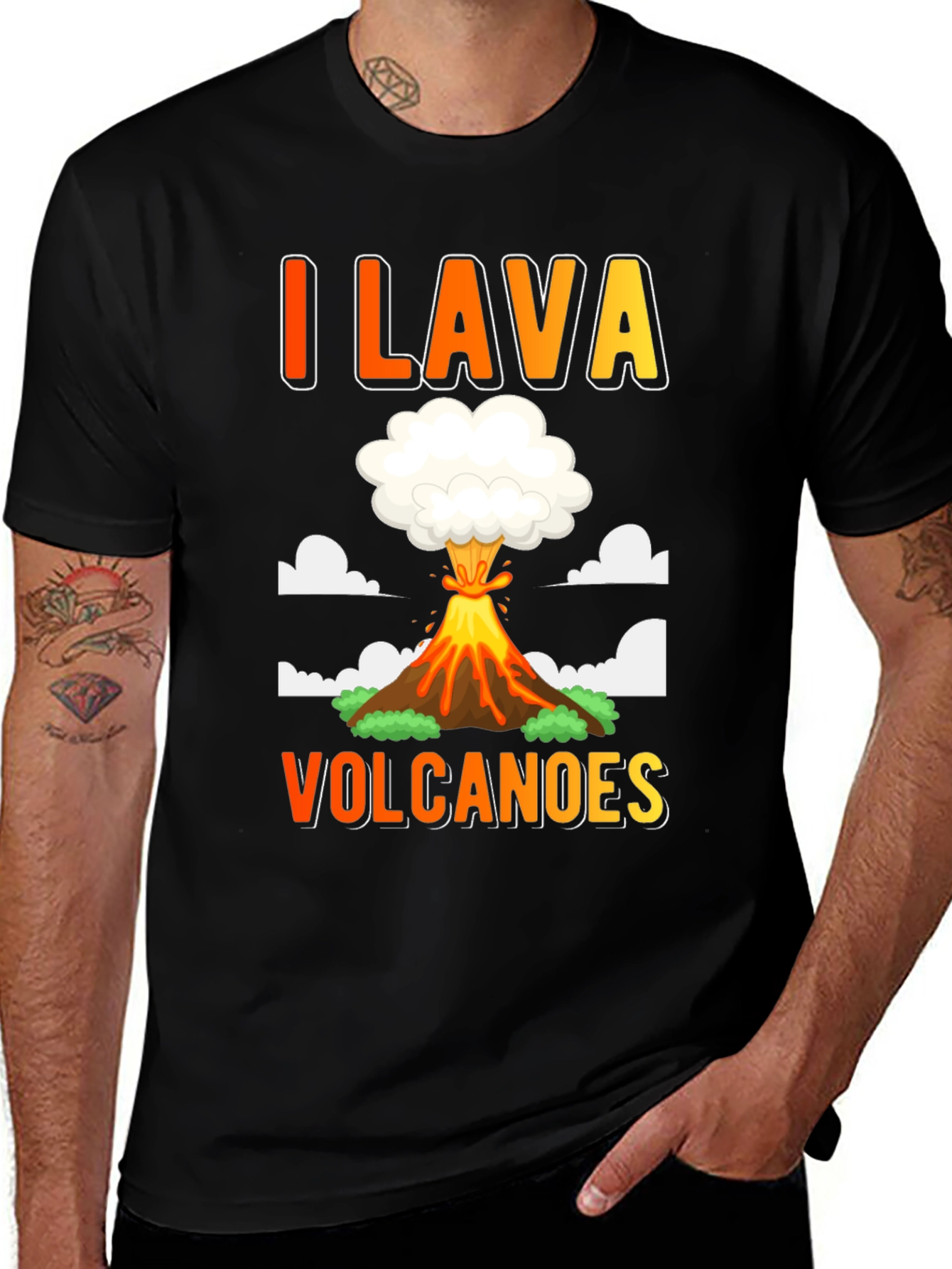 Variant 7 of I Lava Volcanoes Graphic Tee - Unique Volcano Lover Shirt