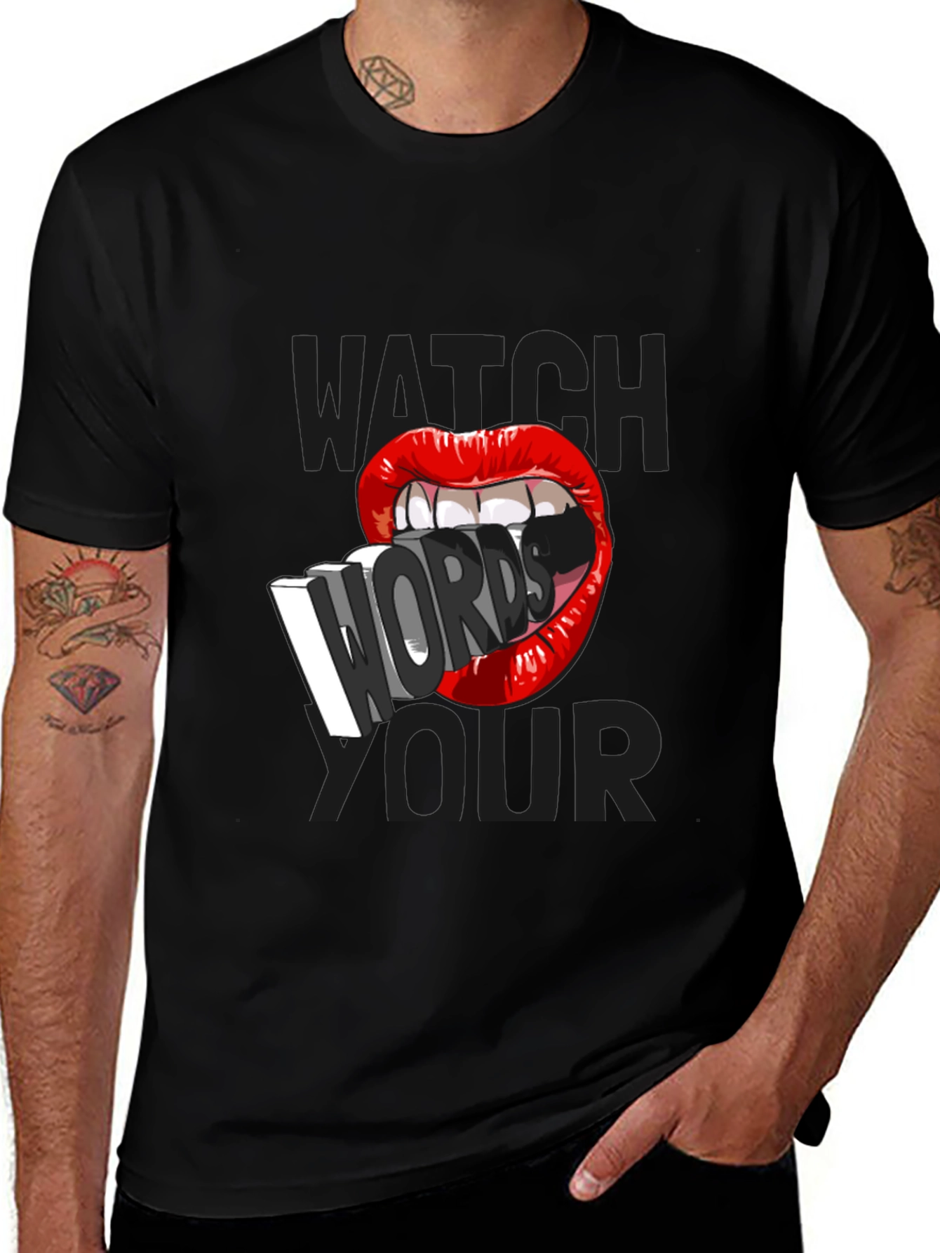 Variant 11 of Watch Your Words Graphic Tee