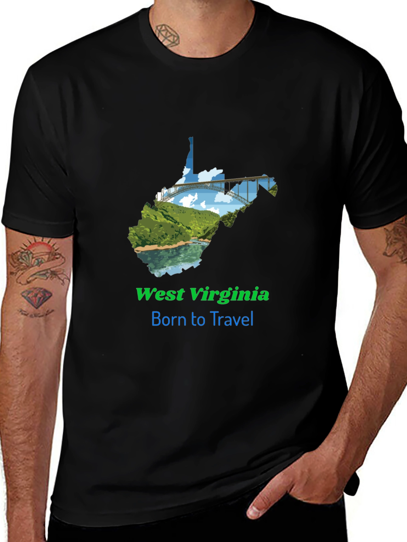 West Virginia Travel T-Shirt - Born to Explore!