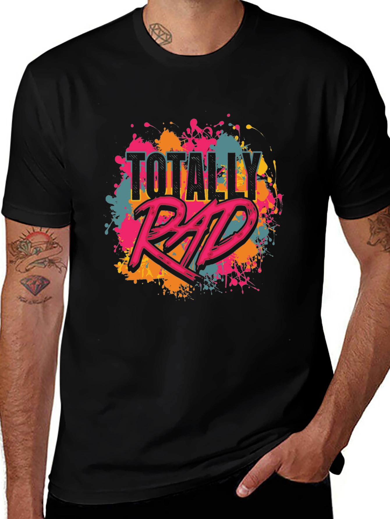Variant 16 of Totally Rad Graphic Tee - Black Unisex T-Shirt