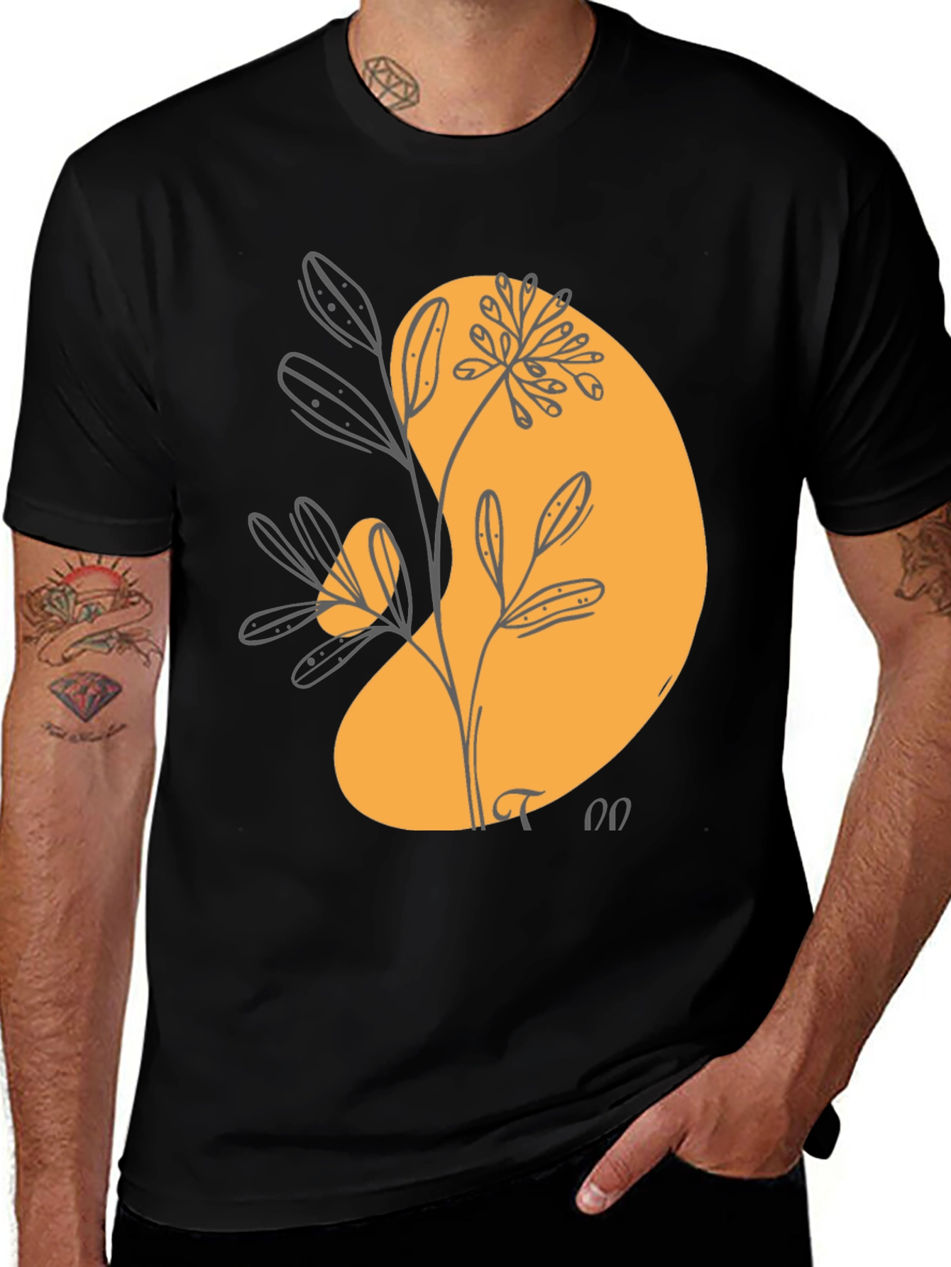 Variant 28 of Abstract Floral Graphic Tee - Casual Style