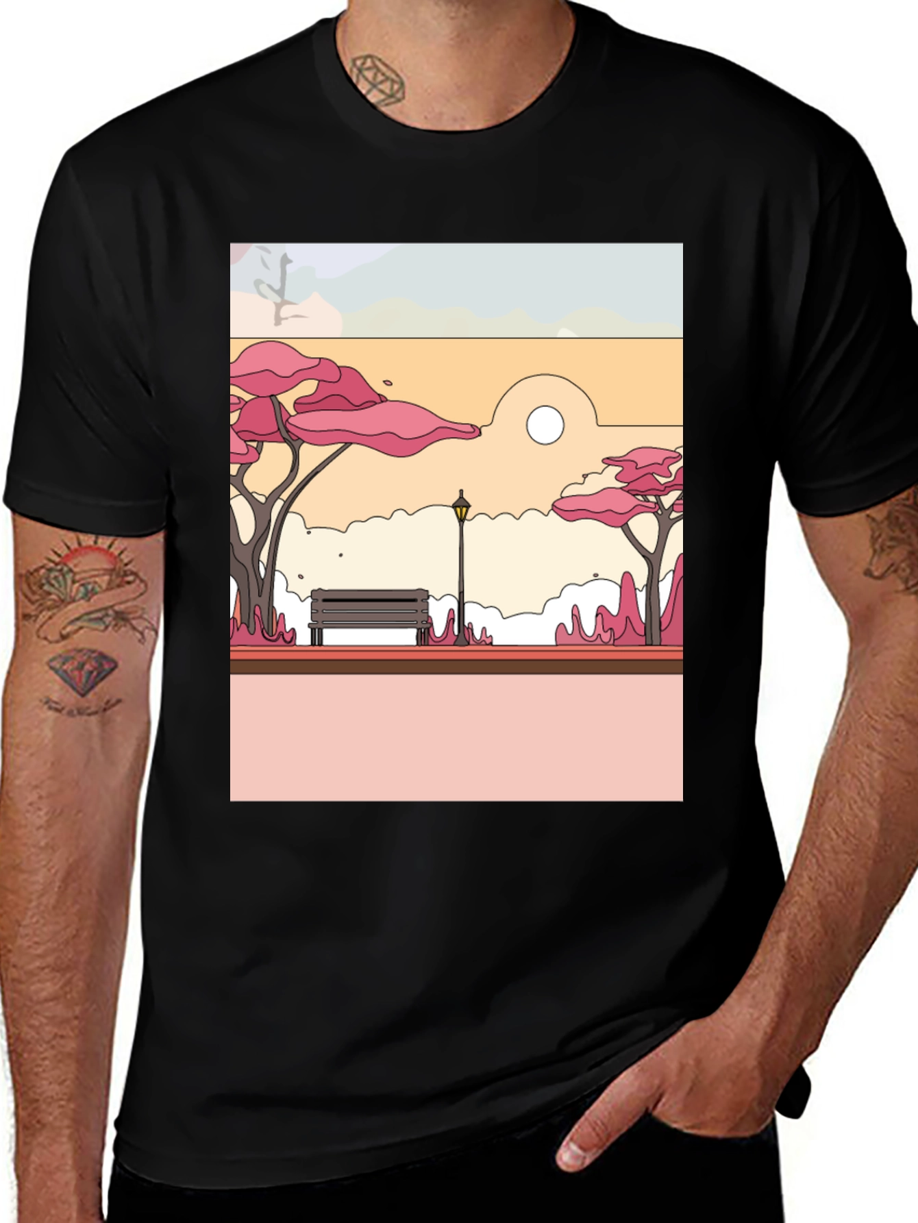 Variant 29 of Park Bench Graphic Tee - Nature Inspired Style