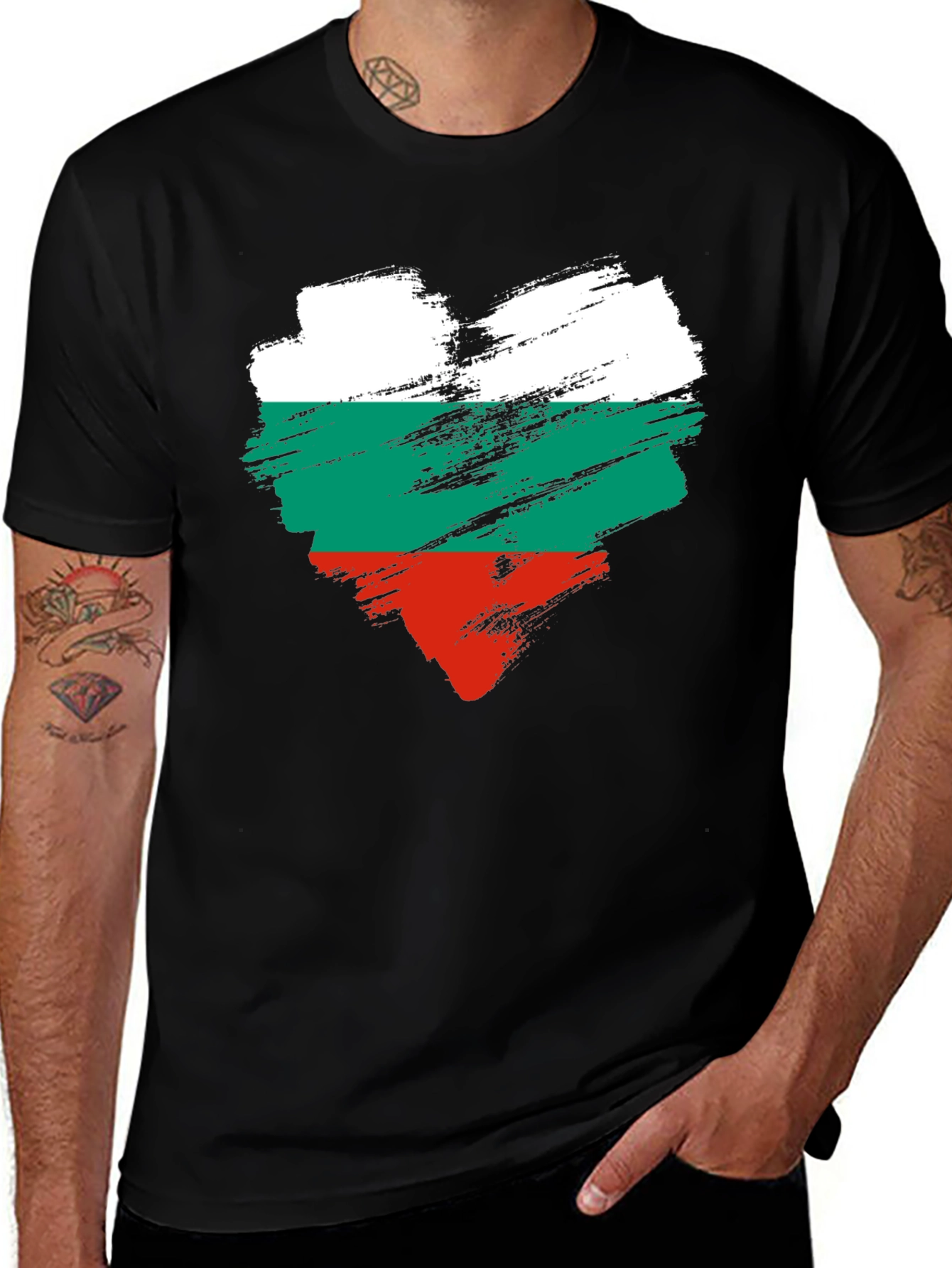 Bulgaria Flag Heart T-Shirt