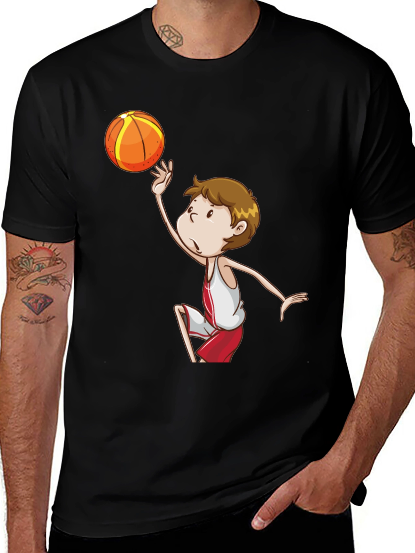 Variant 8 of Cartoon Basketball Player Graphic T-Shirt