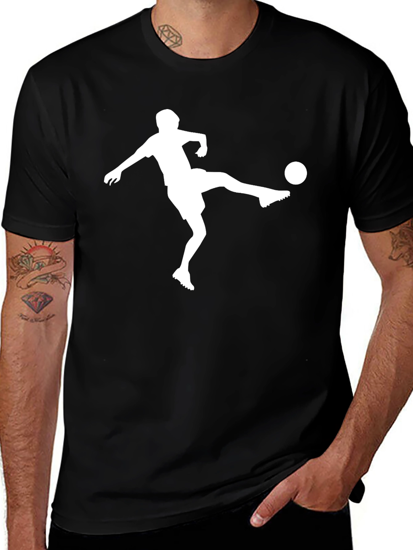 Variant 17 of Soccer Player Graphic Tee - Black