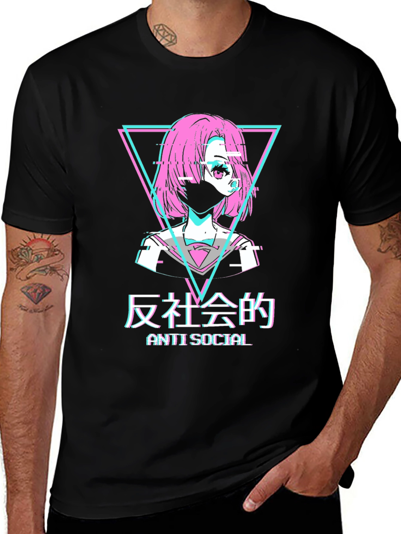 Variant 22 of Anti Social Anime Style T-Shirt