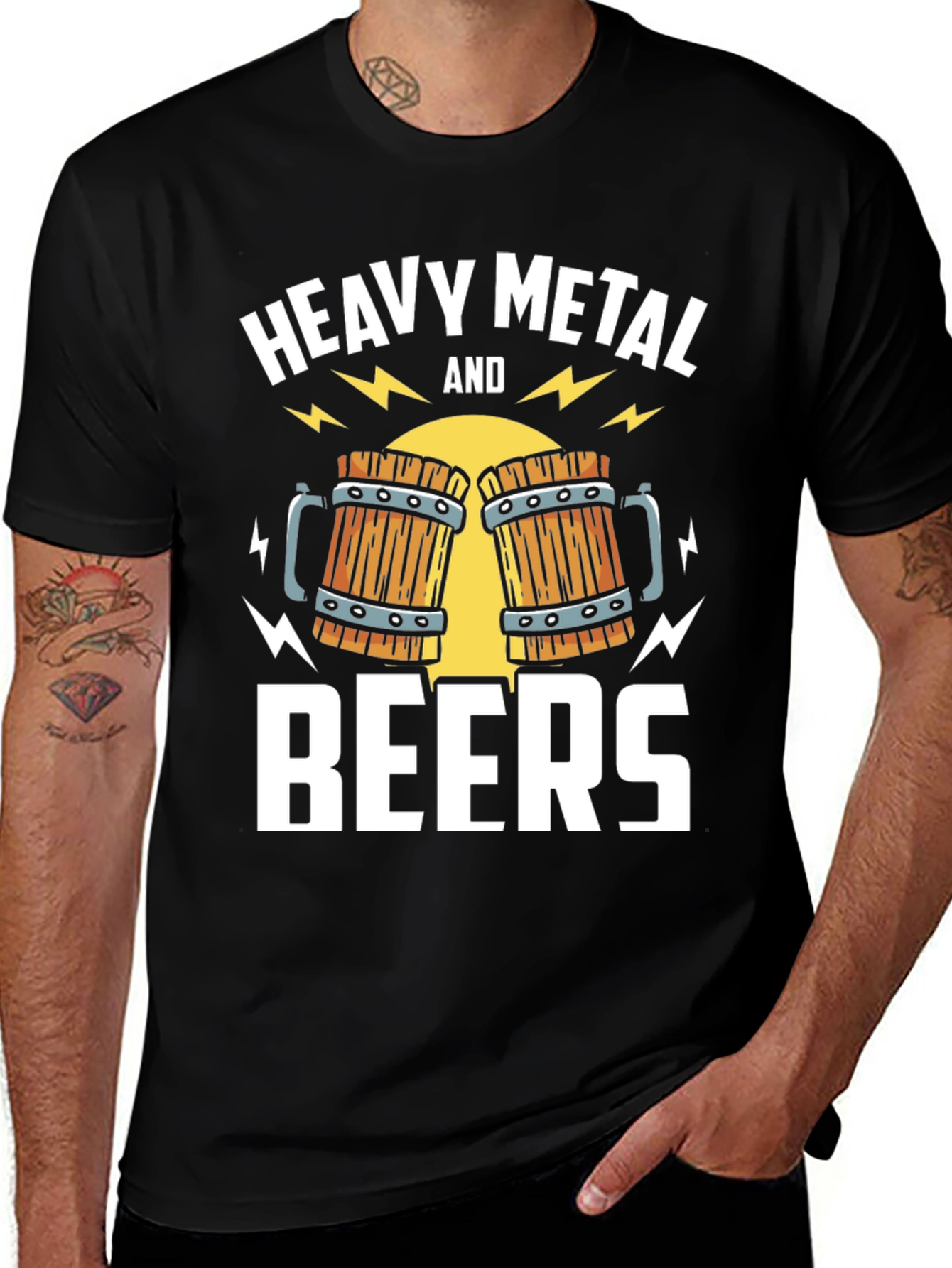 Variant 22 of Heavy Metal and Beers Graphic T-Shirt