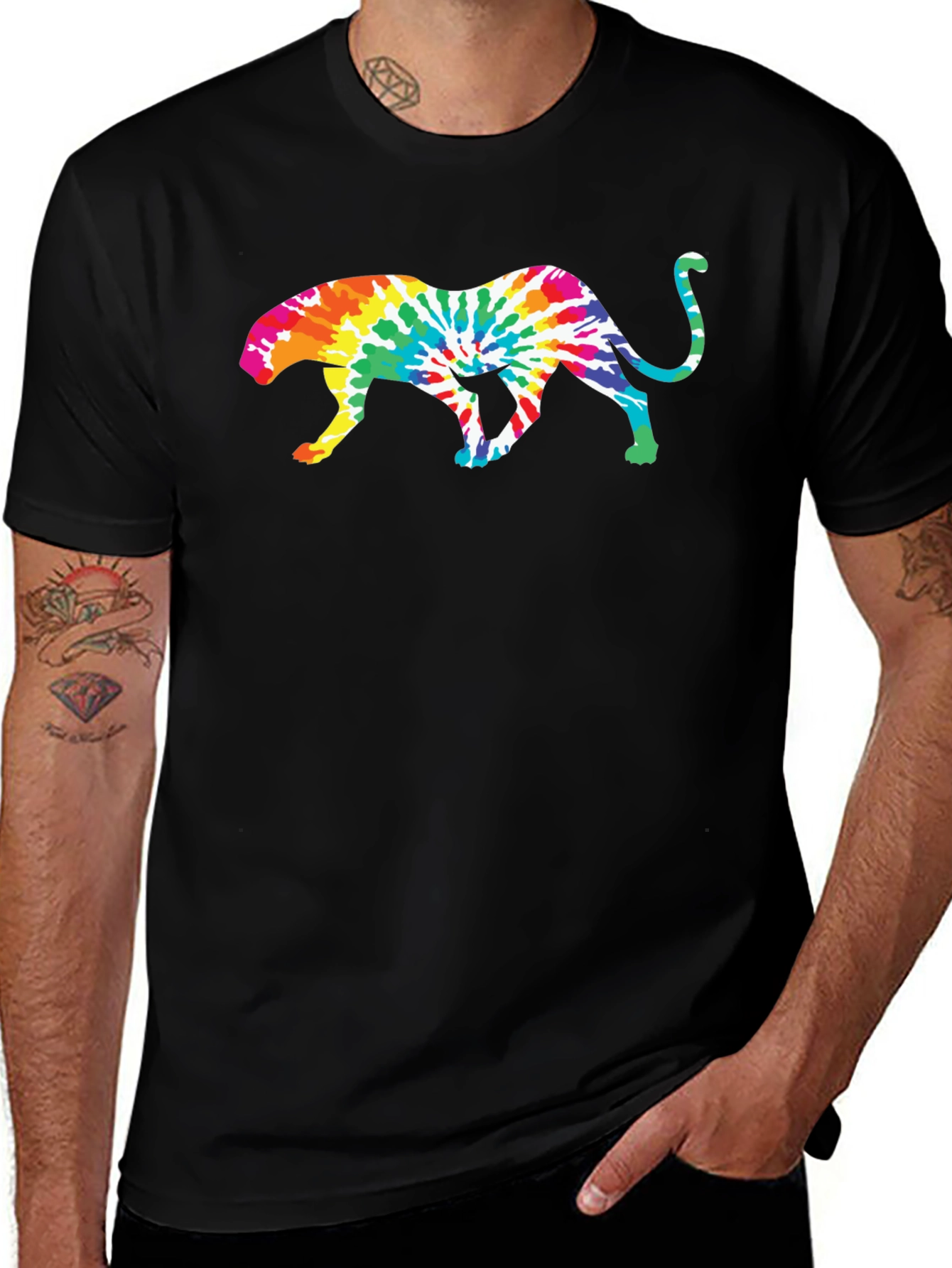 Variant 17 of Tie Dye Jaguar Graphic T-Shirt