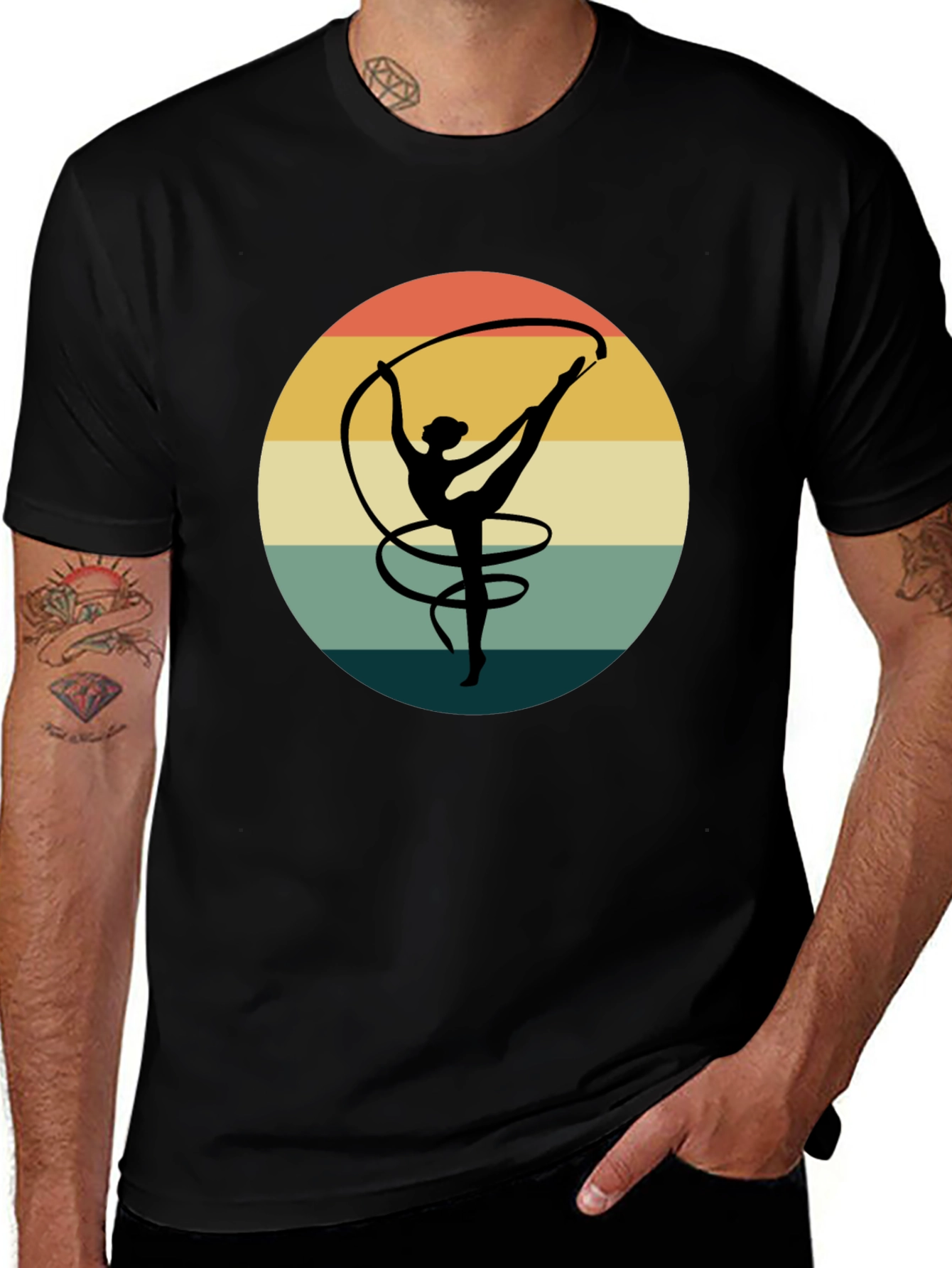 Variant 30 of Retro Gymnast Silhouette T-Shirt