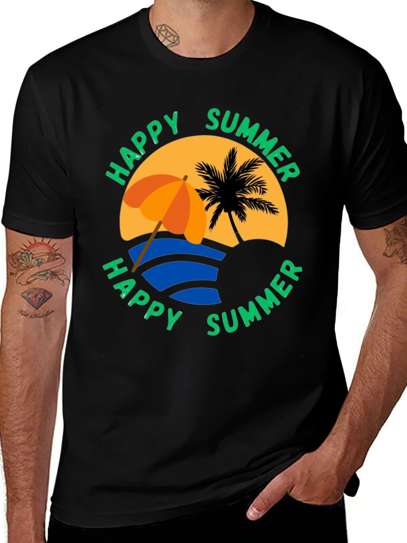 Happy Summer Graphic T-Shirt